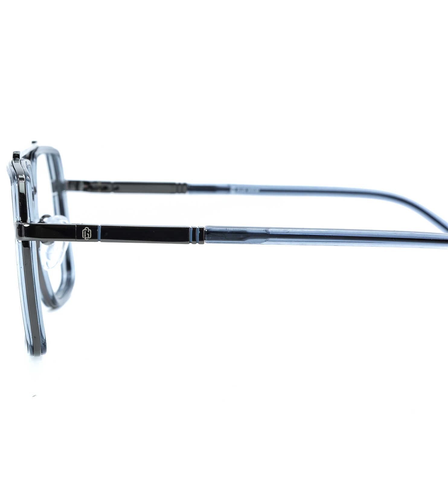 OG Twilight Light Blue & Gunmetal Eyeglasses – Square Full Rim Frame