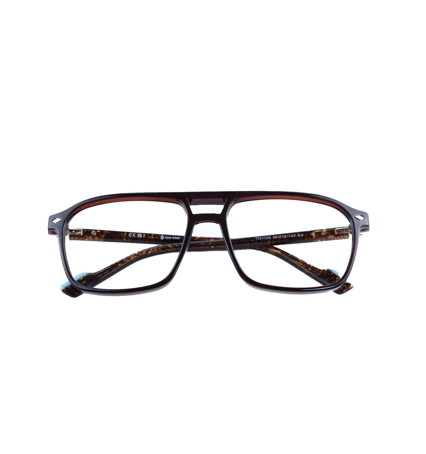 Full Rim Square Acetate Unbreakable Eyeglasses – Lightweight Flexible Frame | Available in Brown & Silver