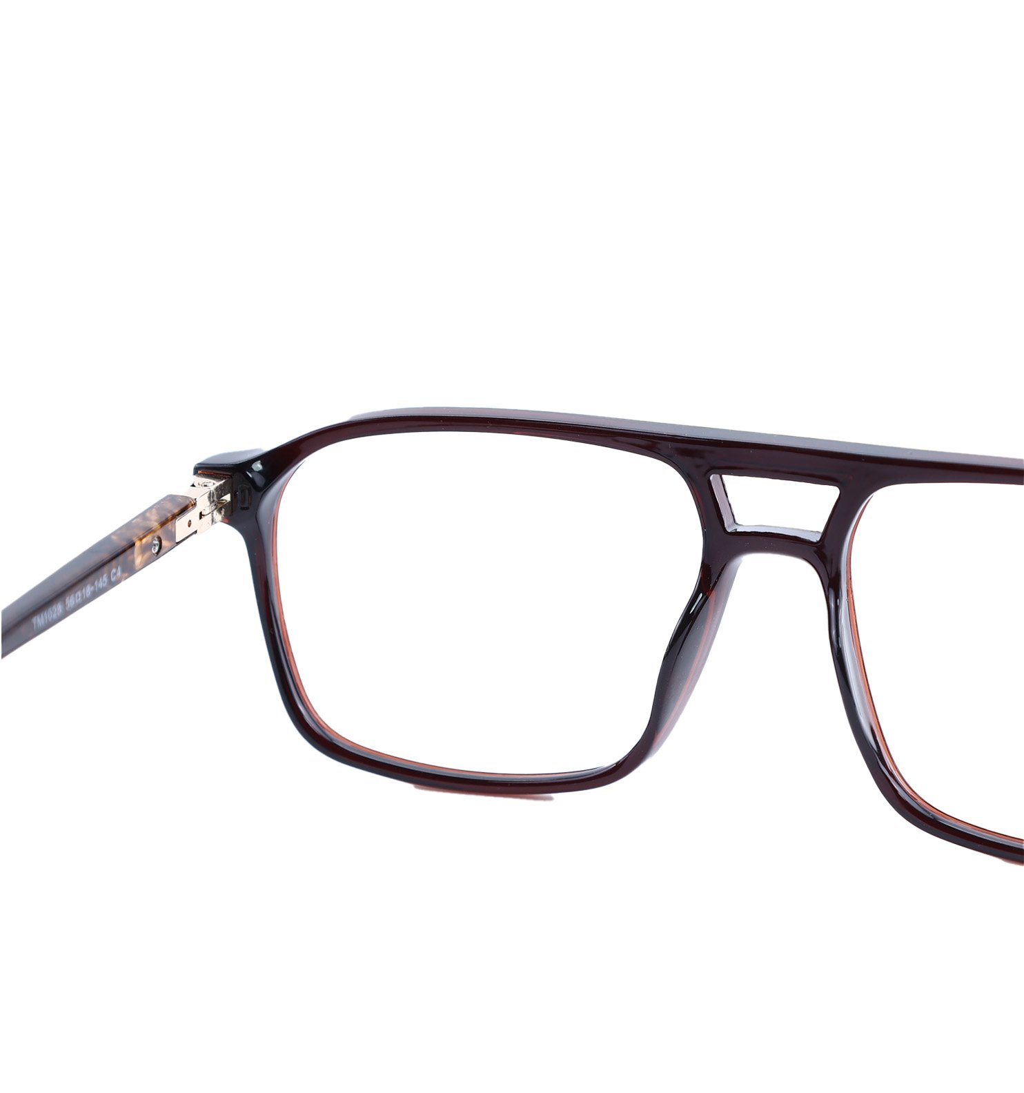 Full Rim Square Acetate Unbreakable Eyeglasses – Lightweight Flexible Frame | Available in Brown & Silver