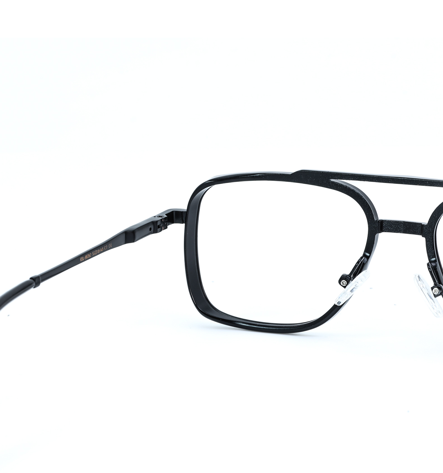 Vintage Square Metal Eyeglasses – OG Retro Full Rim Frame | Available in Black, Golden & Grey
