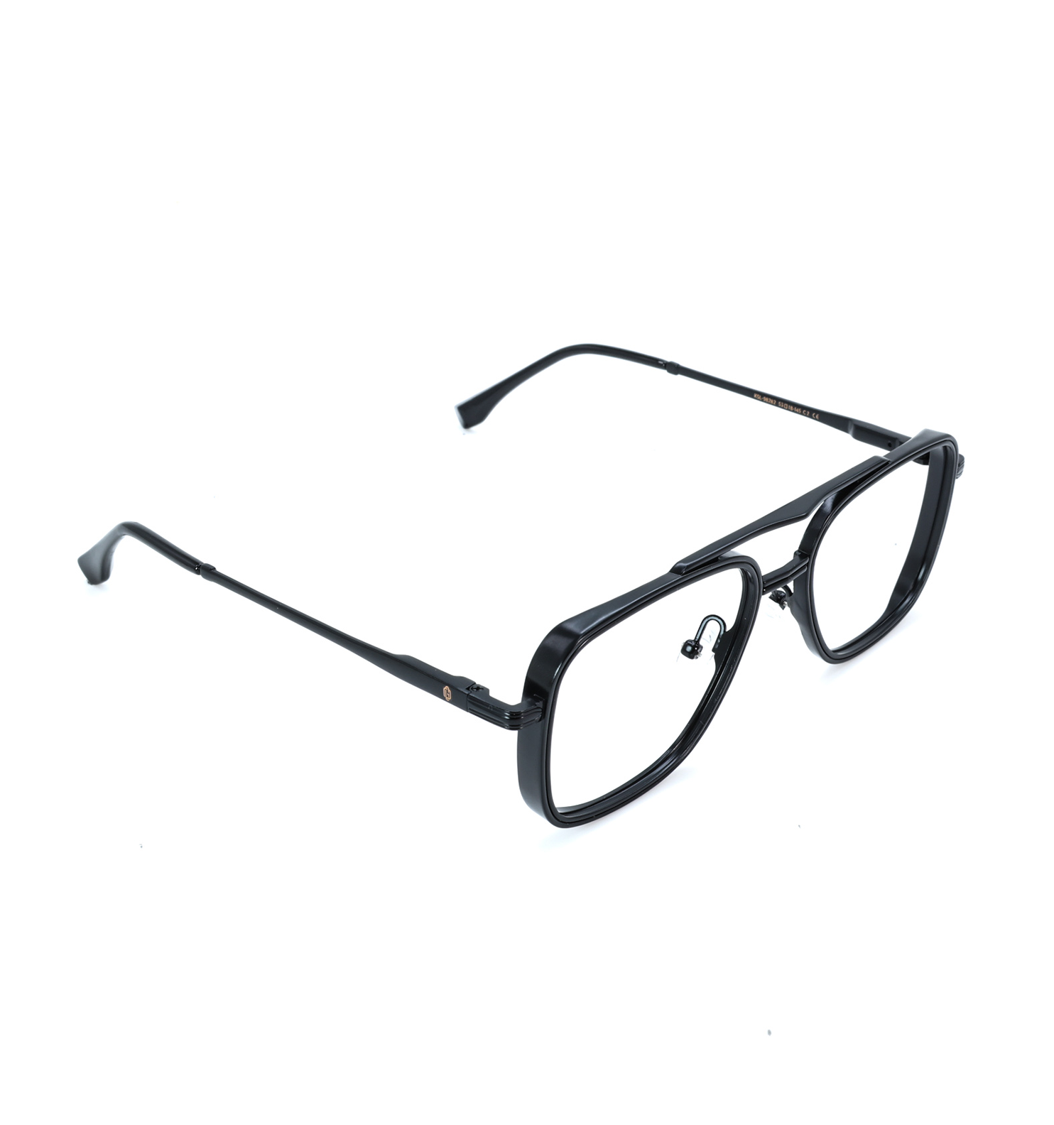 Vintage Square Metal Eyeglasses – OG Retro Full Rim Frame | Available in Black, Golden & Grey