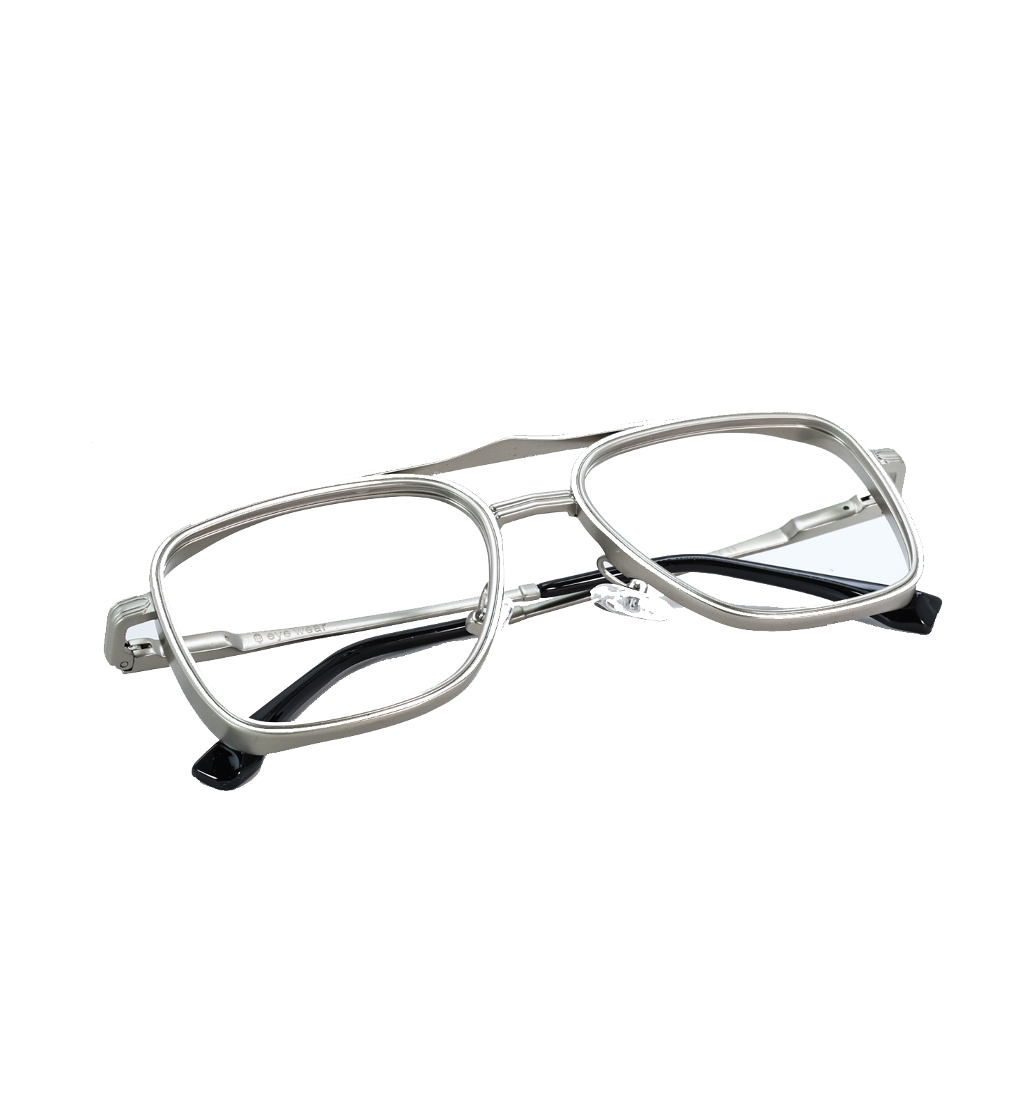 Vintage Square Metal Eyeglasses – OG Retro Full Rim Frame | Available in Black, Golden & Grey