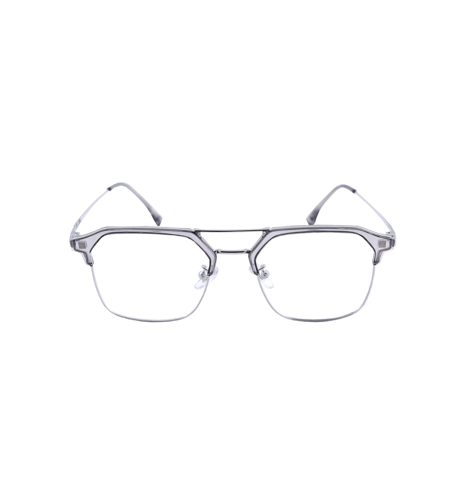 Snap Frame Clip-On Full Rim Metal Wayfarer Glasses with Pre-Fitted Blue Block Lenses & Polarized Clip | Black, Brown & Silver