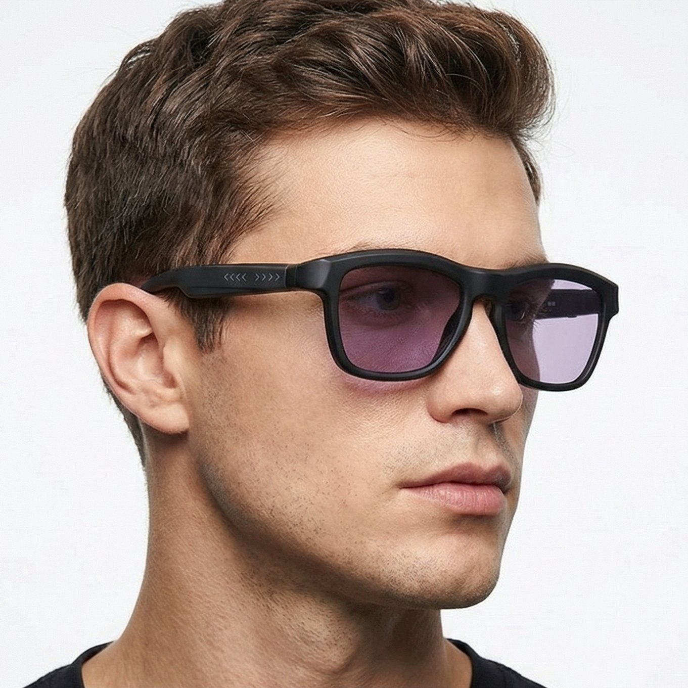 Smart Colour Changing AI Glasses – Intelligent Adaptive Lens Eyewear | Unisex Smart Eyeglasses (Black / Grey)