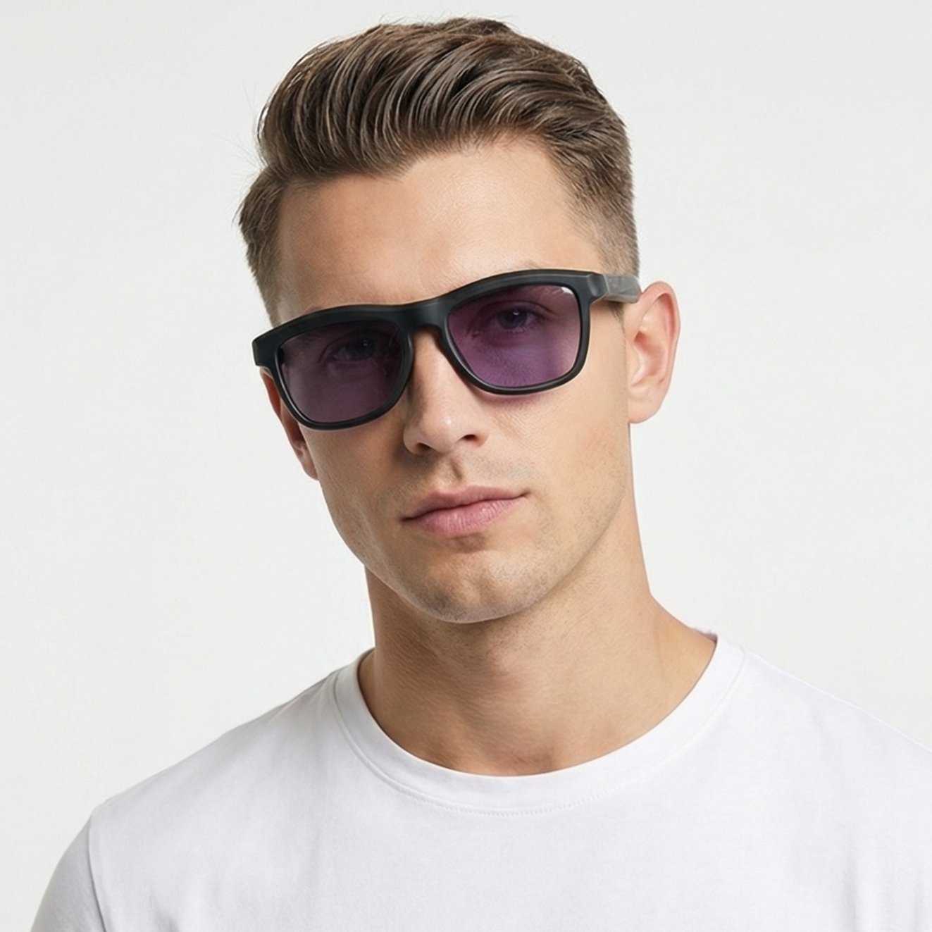 Smart Colour Changing AI Glasses – Intelligent Adaptive Lens Eyewear | Unisex Smart Eyeglasses (Black / Grey)