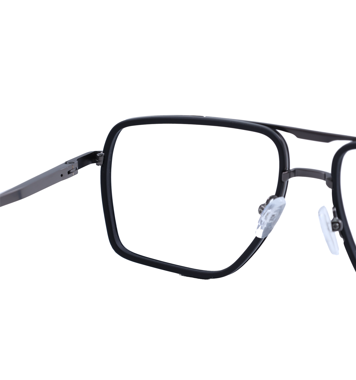 Ultra Square Full Rim Eyeglasses with Pre-Fitted Blue Block Lenses – Lightweight Frame (Golden, Black)