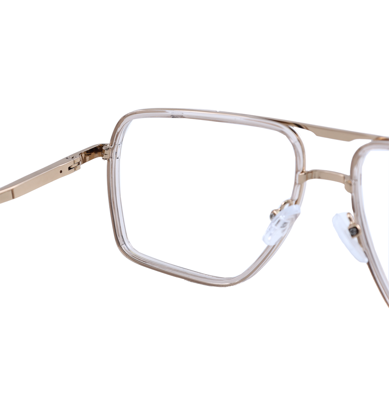 Ultra Square Full Rim Eyeglasses with Pre-Fitted Blue Block Lenses – Lightweight Frame (Golden, Black)