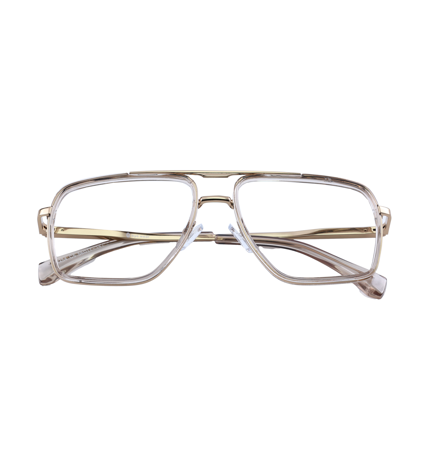 Ultra Square Full Rim Eyeglasses with Pre-Fitted Blue Block Lenses – Lightweight Frame (Golden, Black)