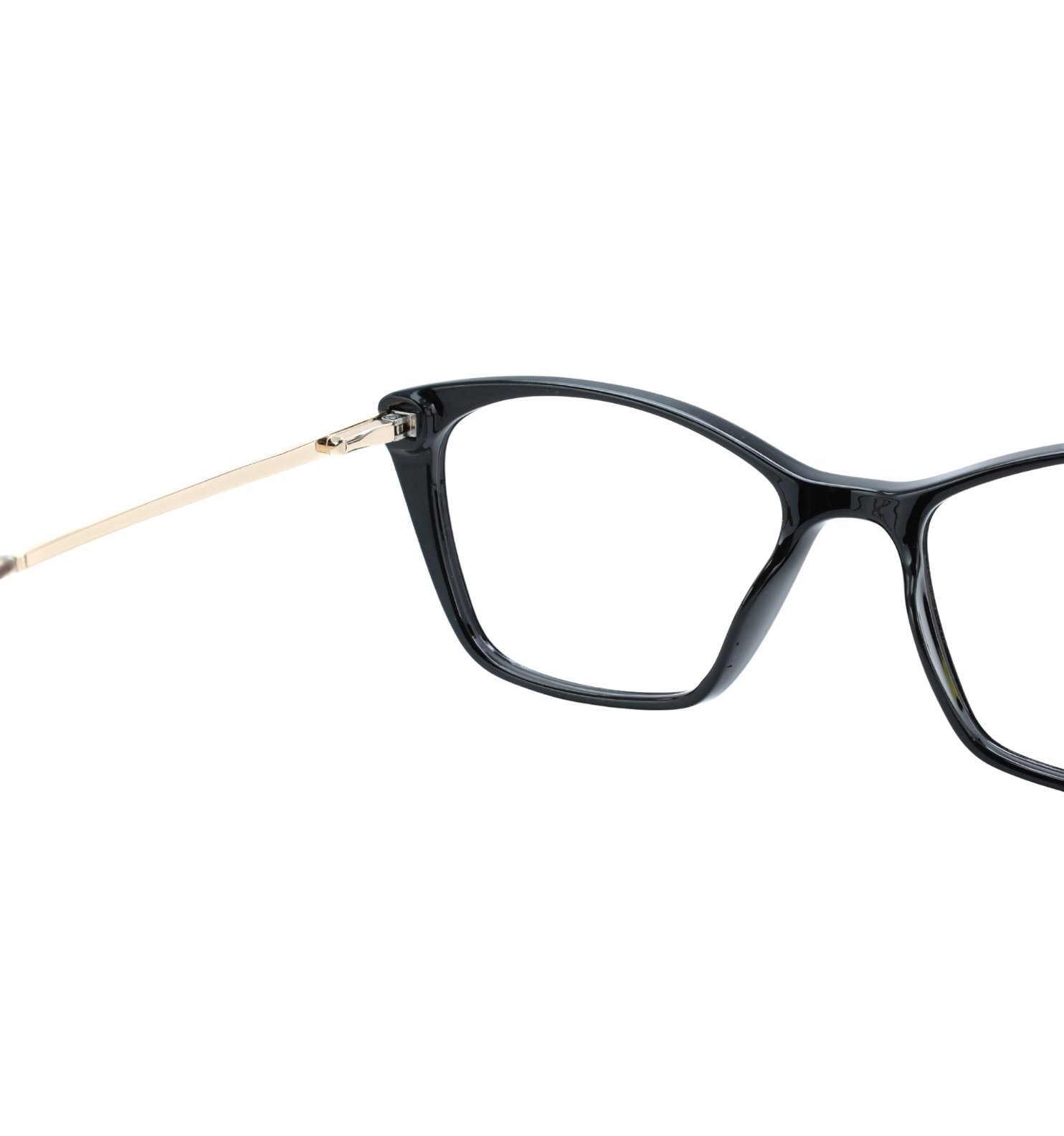 Acetate Cat Eye Full Rim Eyeglasses with Metal Temples – Elegant Women’s Frame (Black, Grey, Rose)