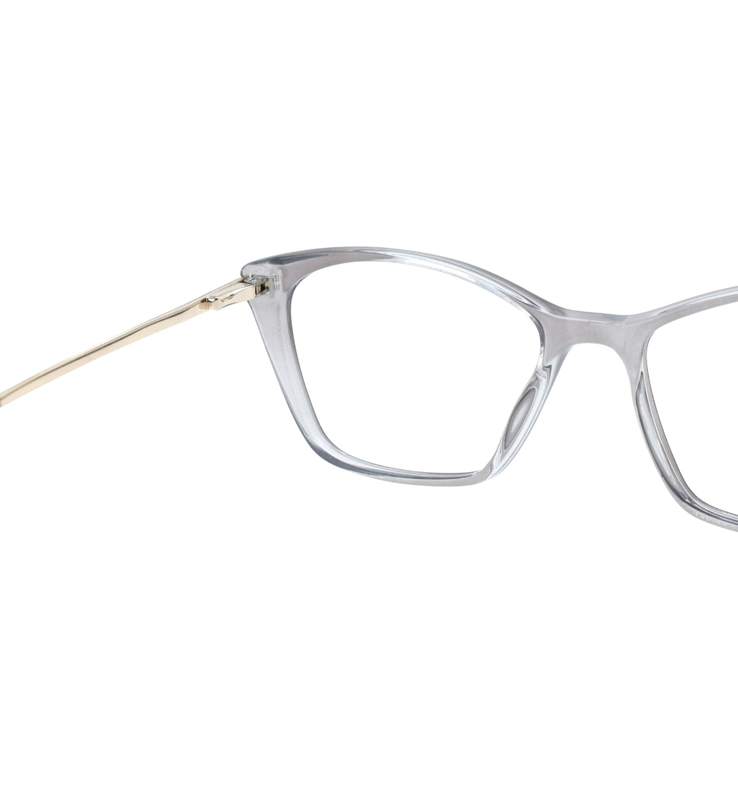 Acetate Cat Eye Full Rim Eyeglasses with Metal Temples – Elegant Women’s Frame (Black, Grey, Rose)