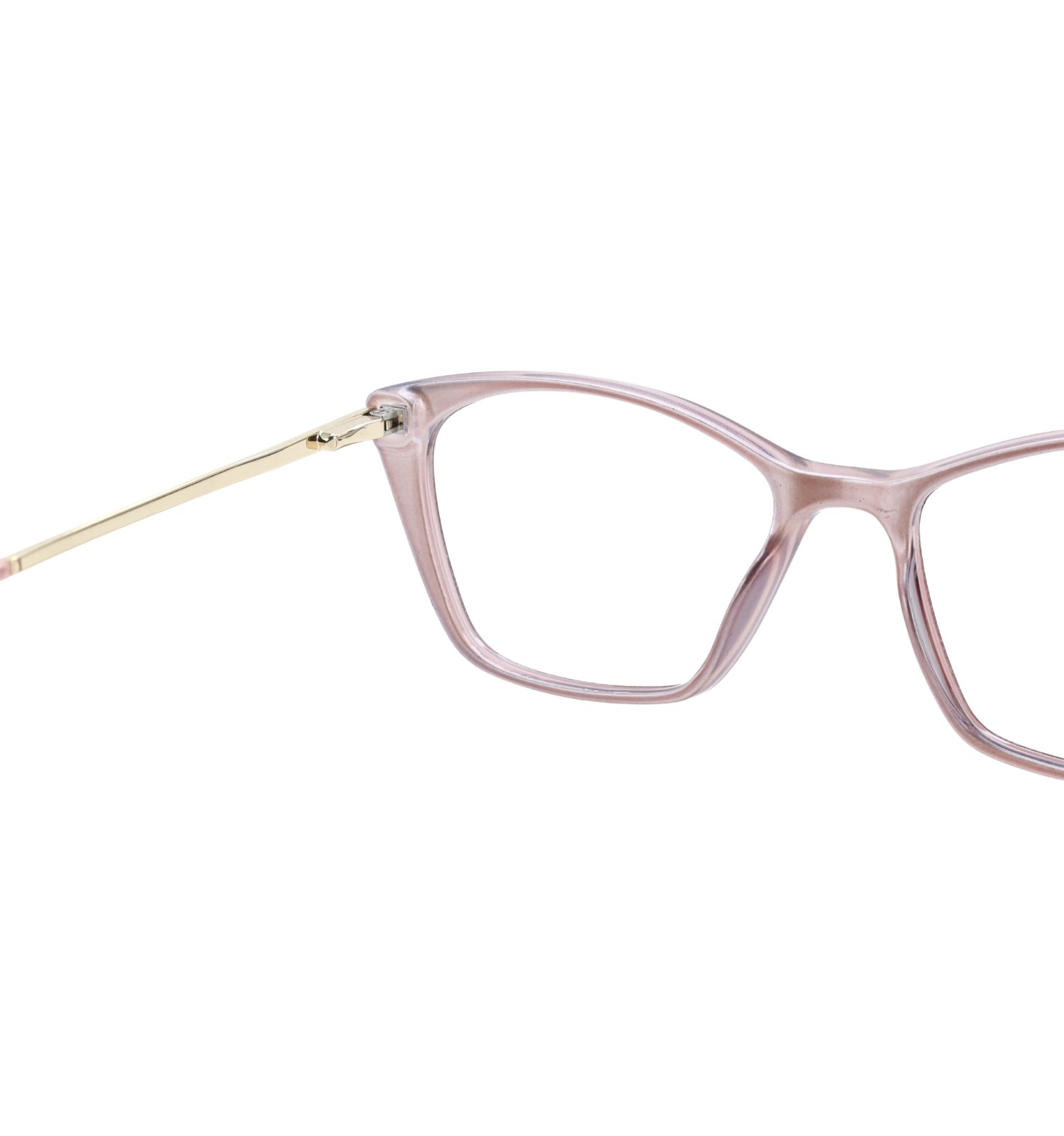 Acetate Cat Eye Full Rim Eyeglasses with Metal Temples – Elegant Women’s Frame (Black, Grey, Rose)