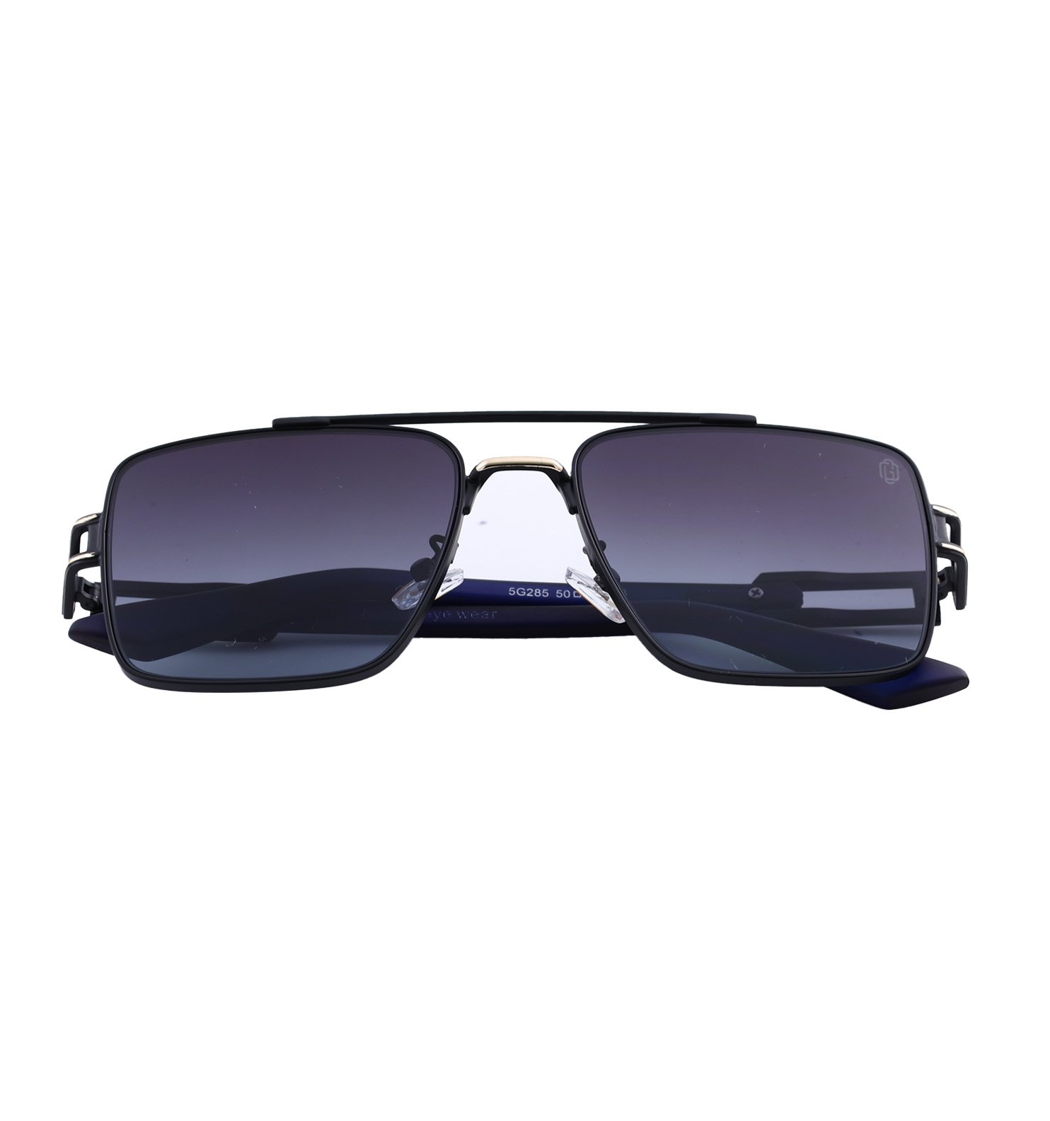 OG Aero Square Full Rim Metal Sunglasses – Bold Square Frame (Black, Blue, Grey)