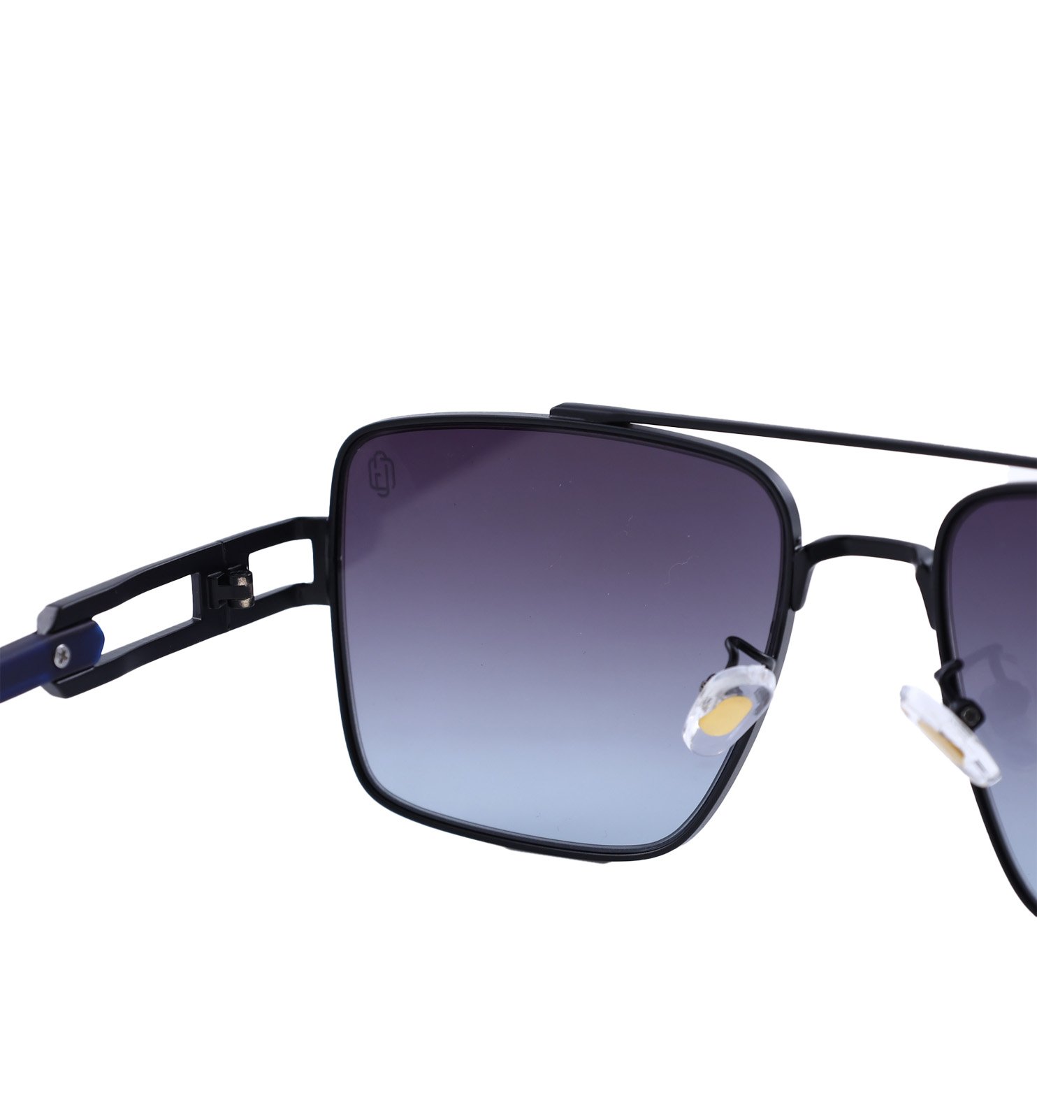 OG Aero Square Full Rim Metal Sunglasses – Bold Square Frame (Black, Blue, Grey)