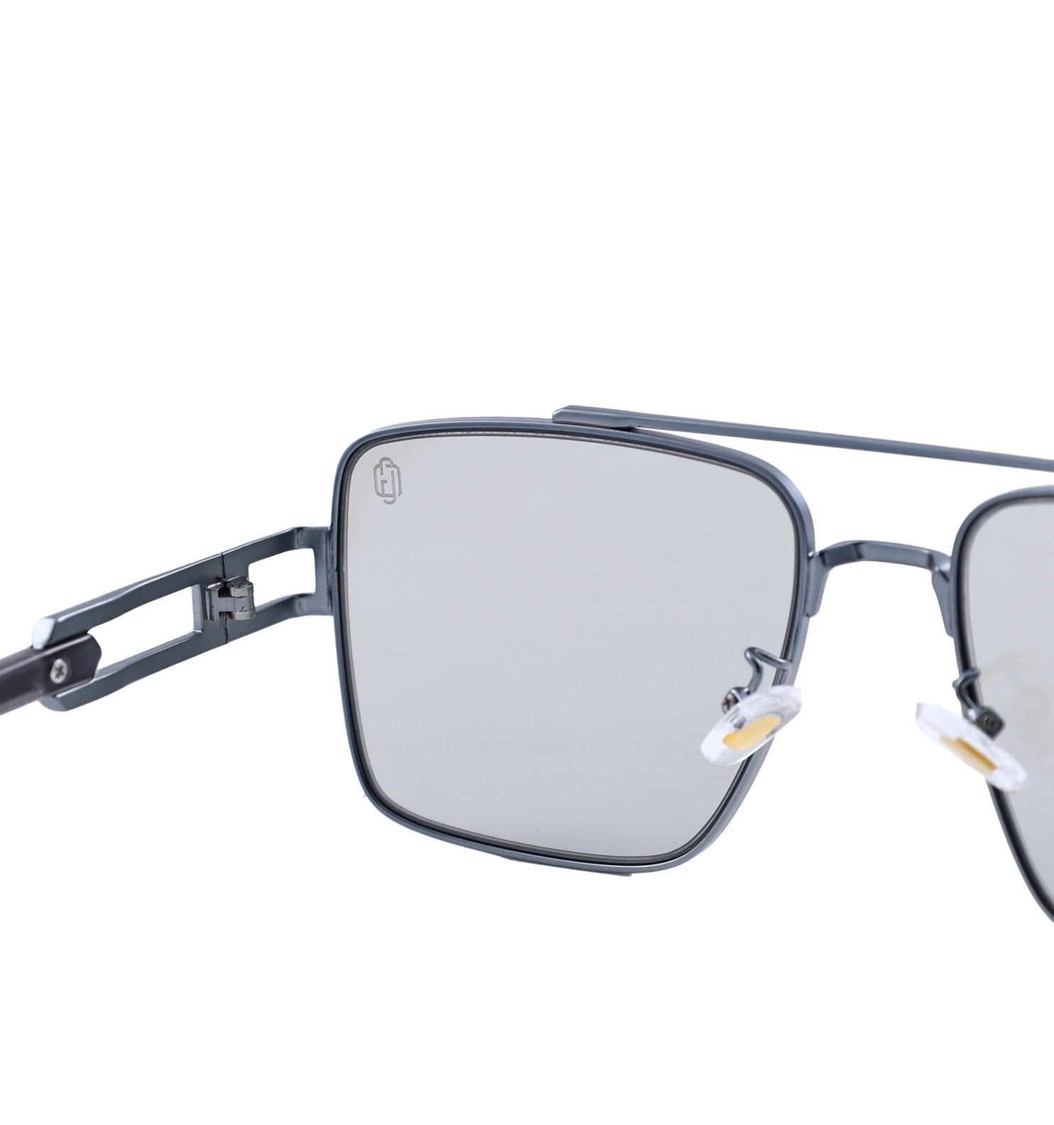 OG Aero Square Full Rim Metal Sunglasses – Bold Square Frame (Black, Blue, Grey)