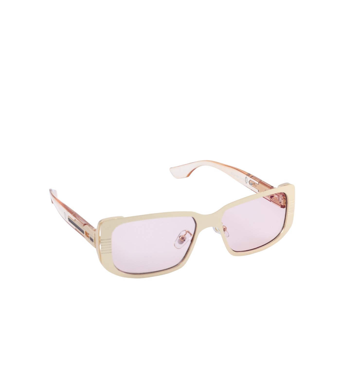 Aura Frame Full Rim Metal Rectangular Sunglasses – Elegant Everyday Shades (Black, Grey, Rose)