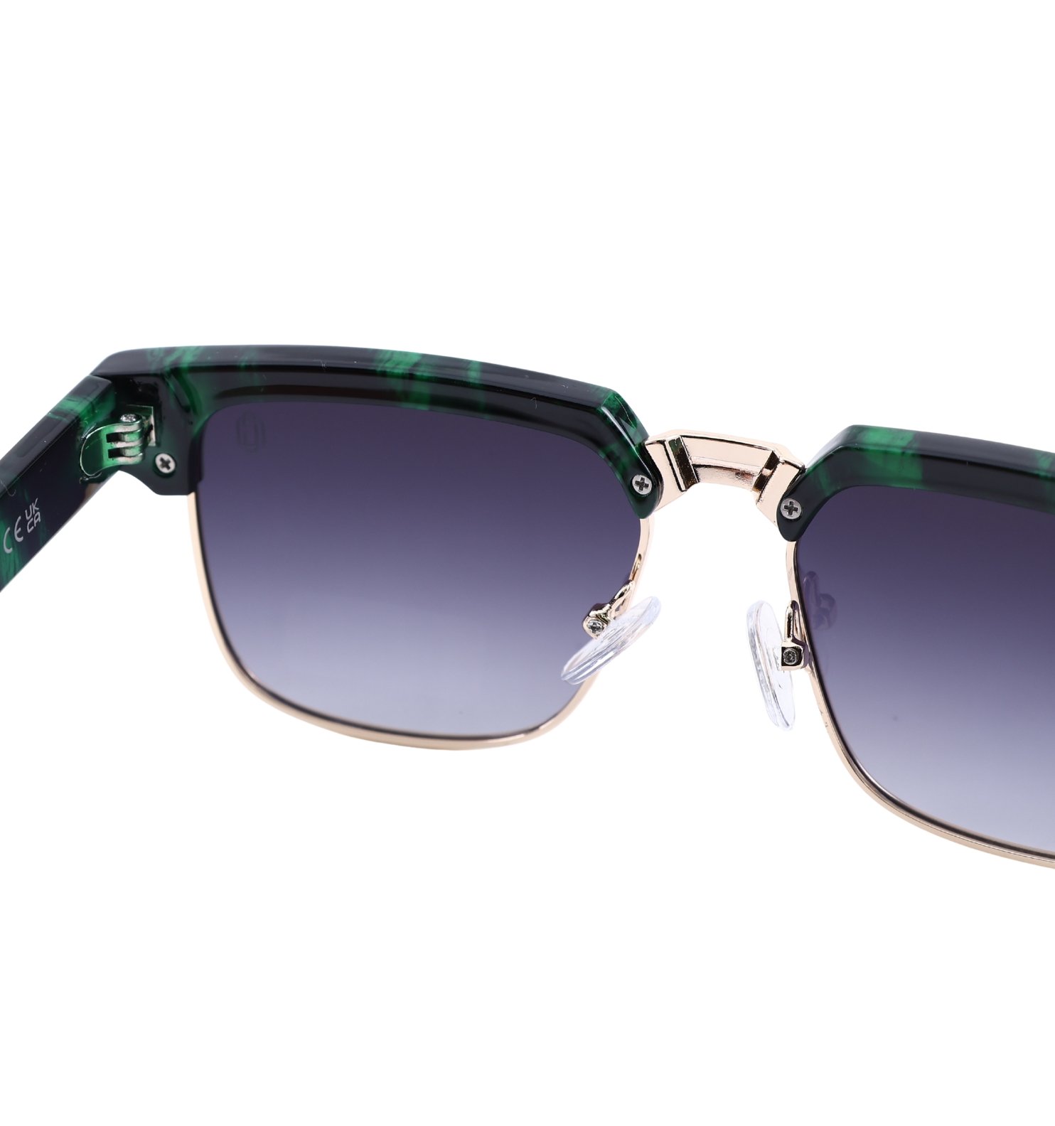 Club Master OG Retro Craft Full Rim Unisex Sunglasses – Classic Vintage Style (Black, Green Shade, Yellow)