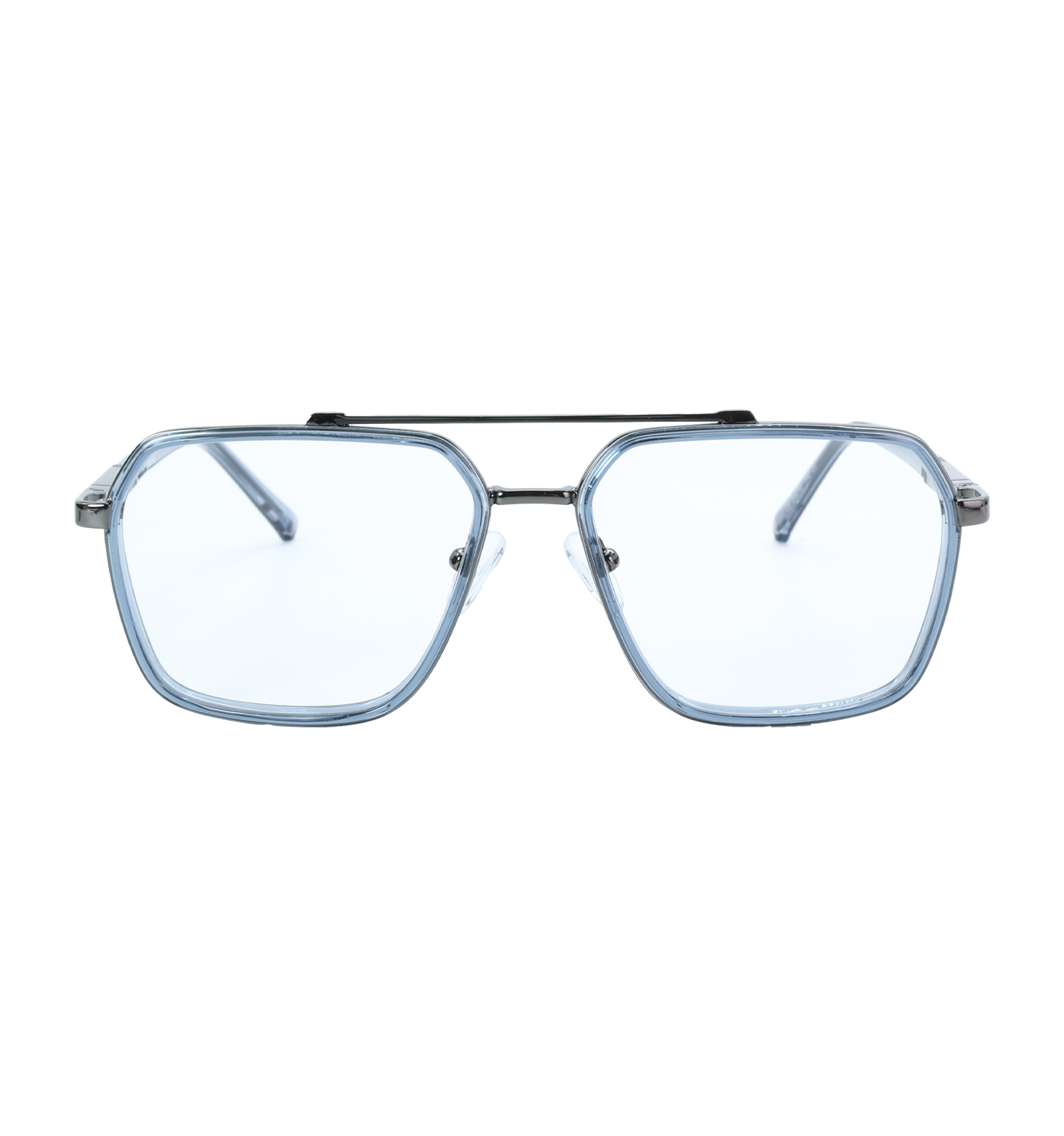 Full Rim Metal Wayfarer Eyeglasses with Pre-Fitted Blue Block Lenses | Available in Blue & Golden