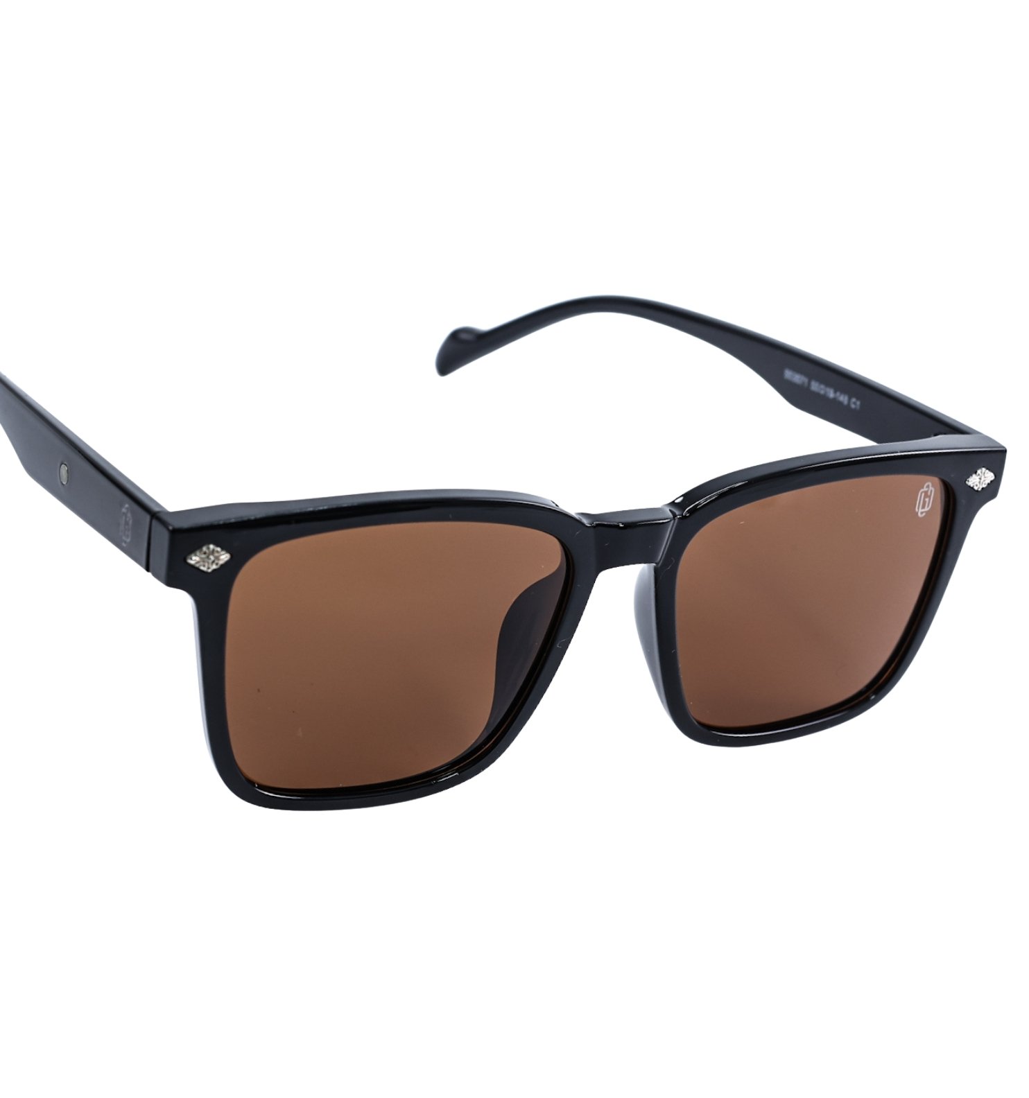 OG Modern Line Full Rim Acetate Square Sunglasses – Premium Square Frame (Brown, Silver)