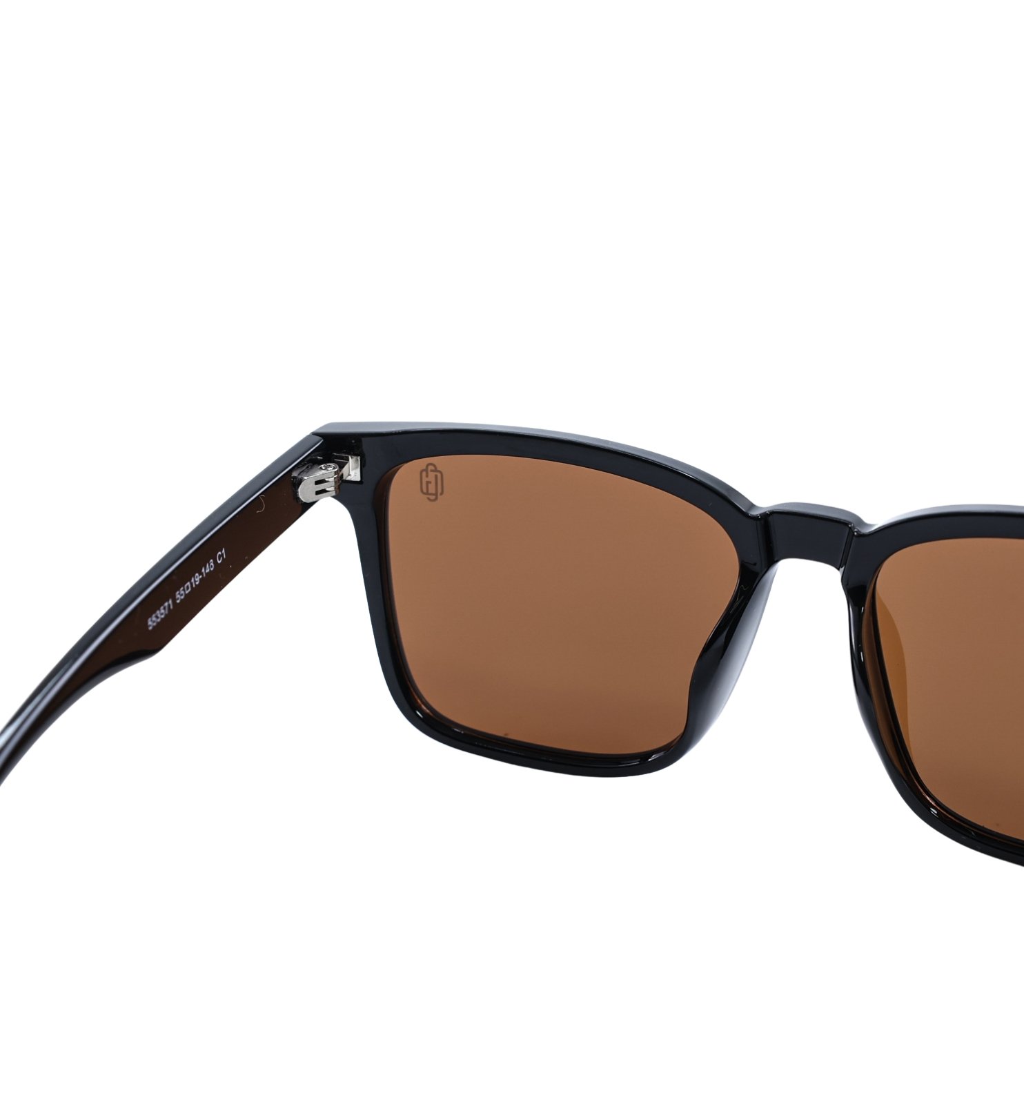 OG Modern Line Full Rim Acetate Square Sunglasses – Premium Square Frame (Brown, Silver)