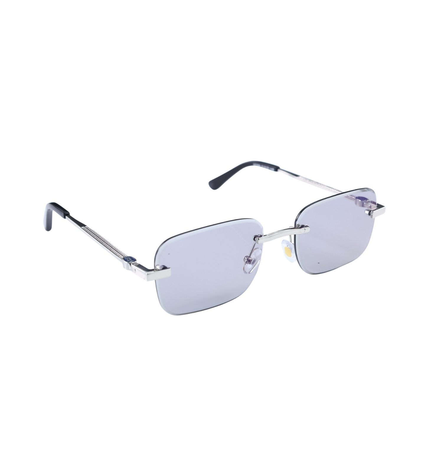 Zero Edge Rimless Weightless Sunglasses – Ultra-Light Minimalist Design (Black, Silver)