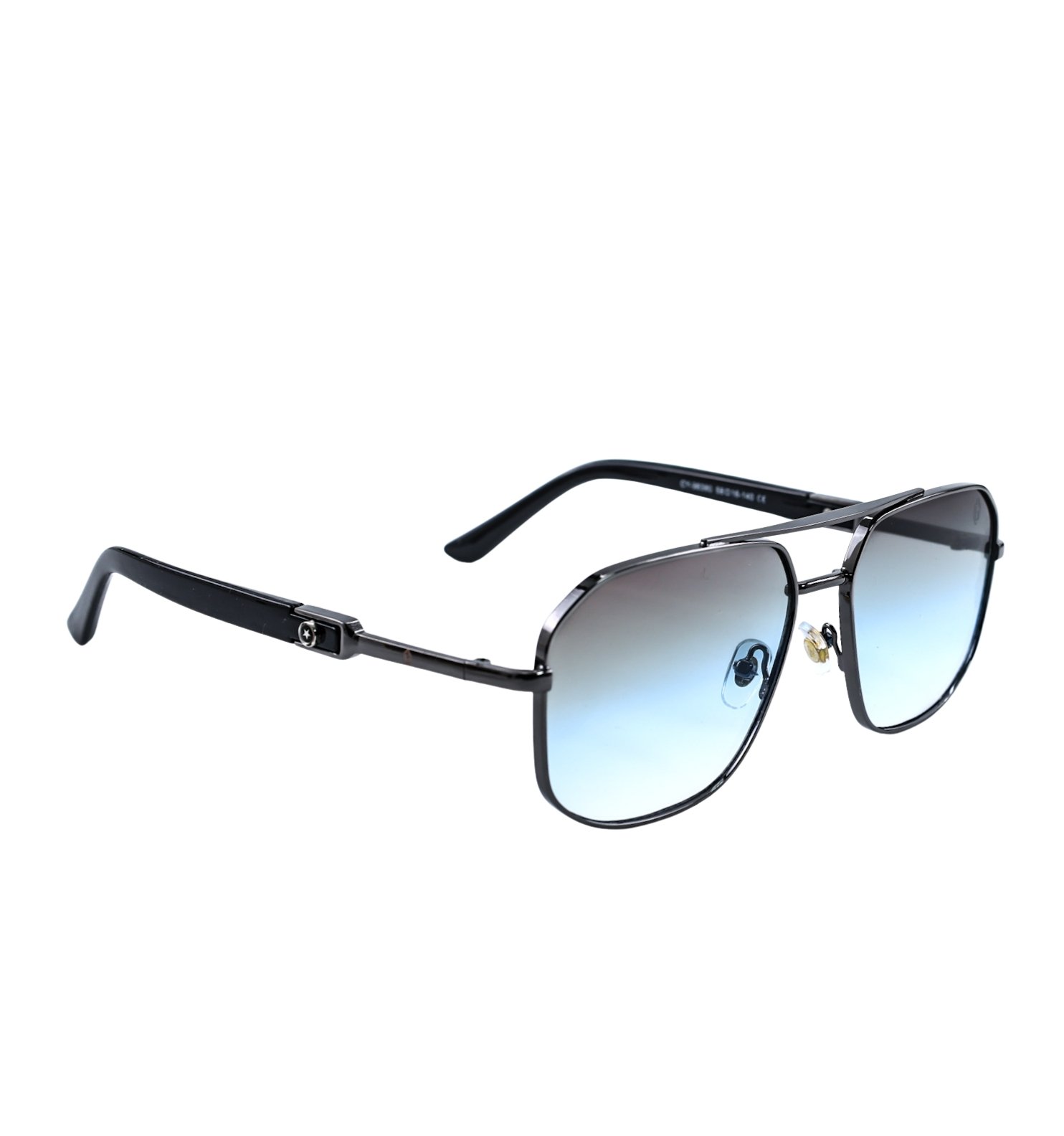 Full Rim Metal Wayfarer Sunglasses with UV400 – Classic Street Style Shades (Black, Blue, Maroon)