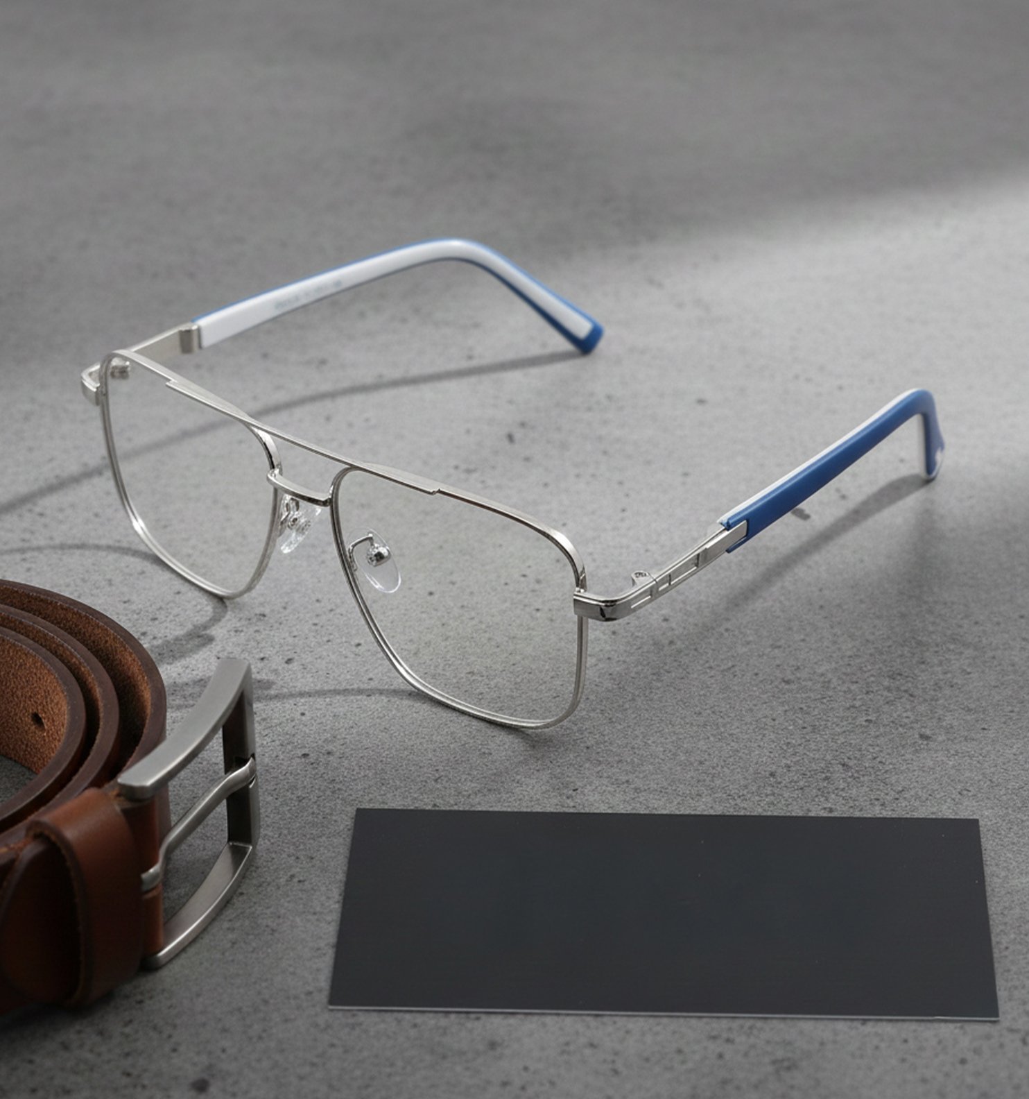 Blue Block Photochromic Metal Rim Eyeglasses – Pre-Fitted Blue Light & Photochromic Lenses (Black, Golden, Gunmetal, Silver)