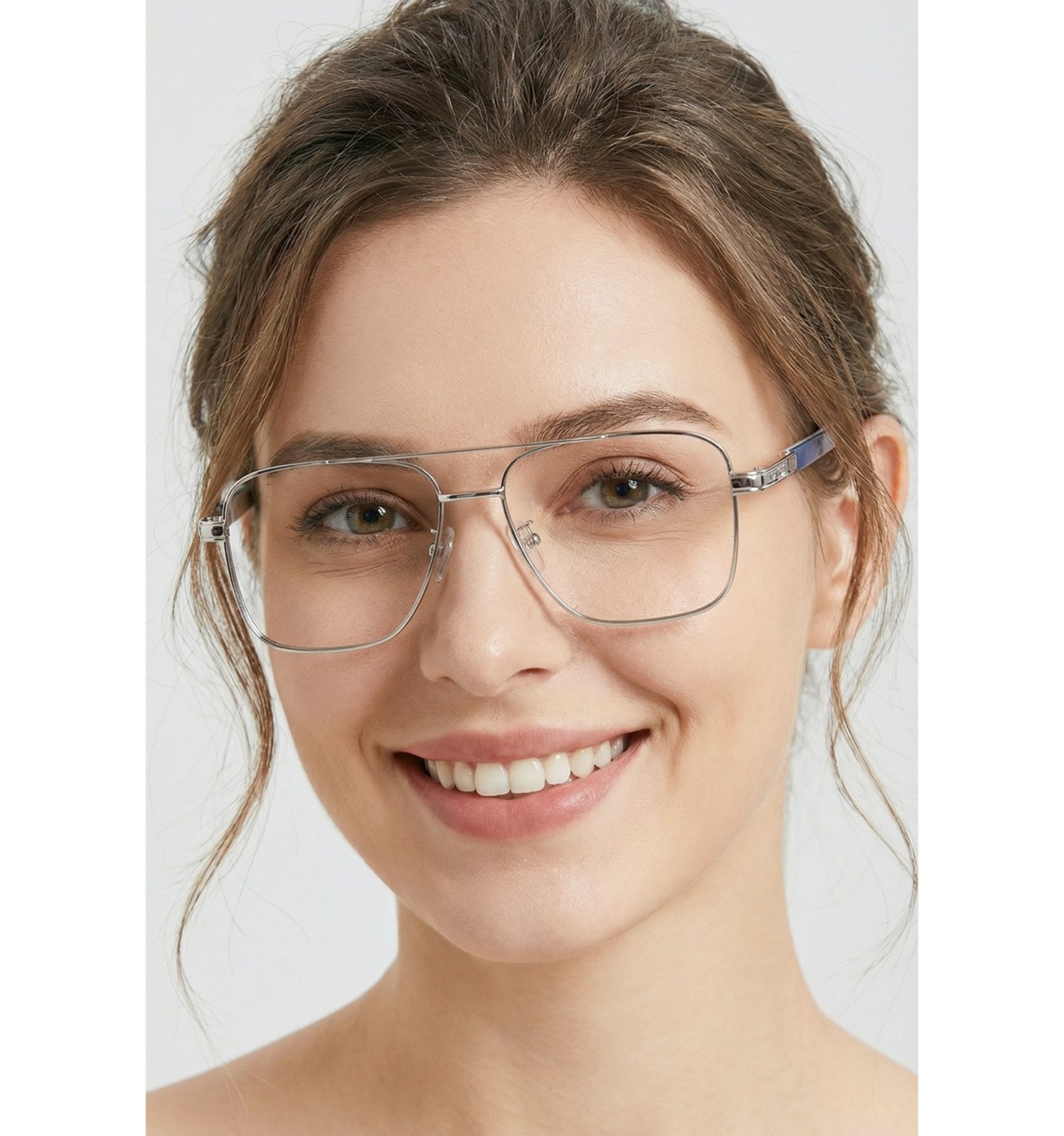 Blue Block Photochromic Metal Rim Eyeglasses – Pre-Fitted Blue Light & Photochromic Lenses (Black, Golden, Gunmetal, Silver)