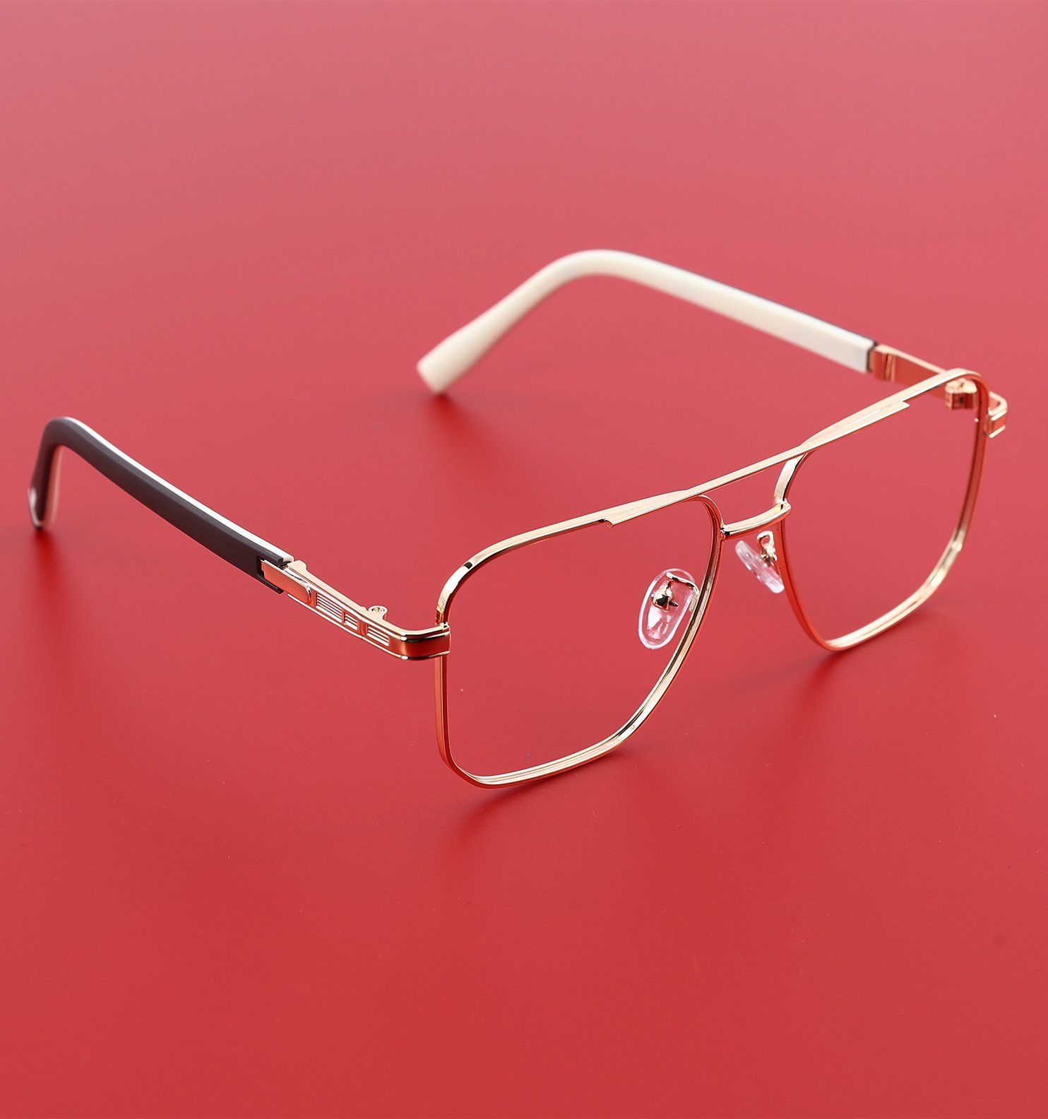 Blue Block Photochromic Metal Rim Eyeglasses – Pre-Fitted Blue Light & Photochromic Lenses (Black, Golden, Gunmetal, Silver)