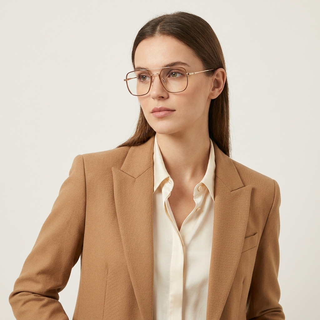 OG Classic Pilot Full Rim Eyeglasses for Men | Lightweight Metal Frame