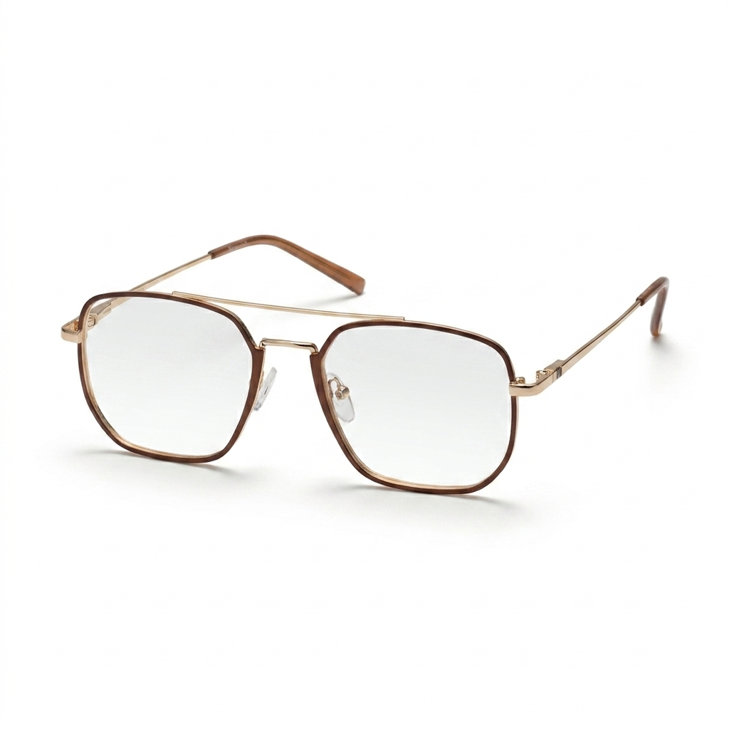 OG Classic Pilot Full Rim Eyeglasses for Men | Lightweight Metal Frame