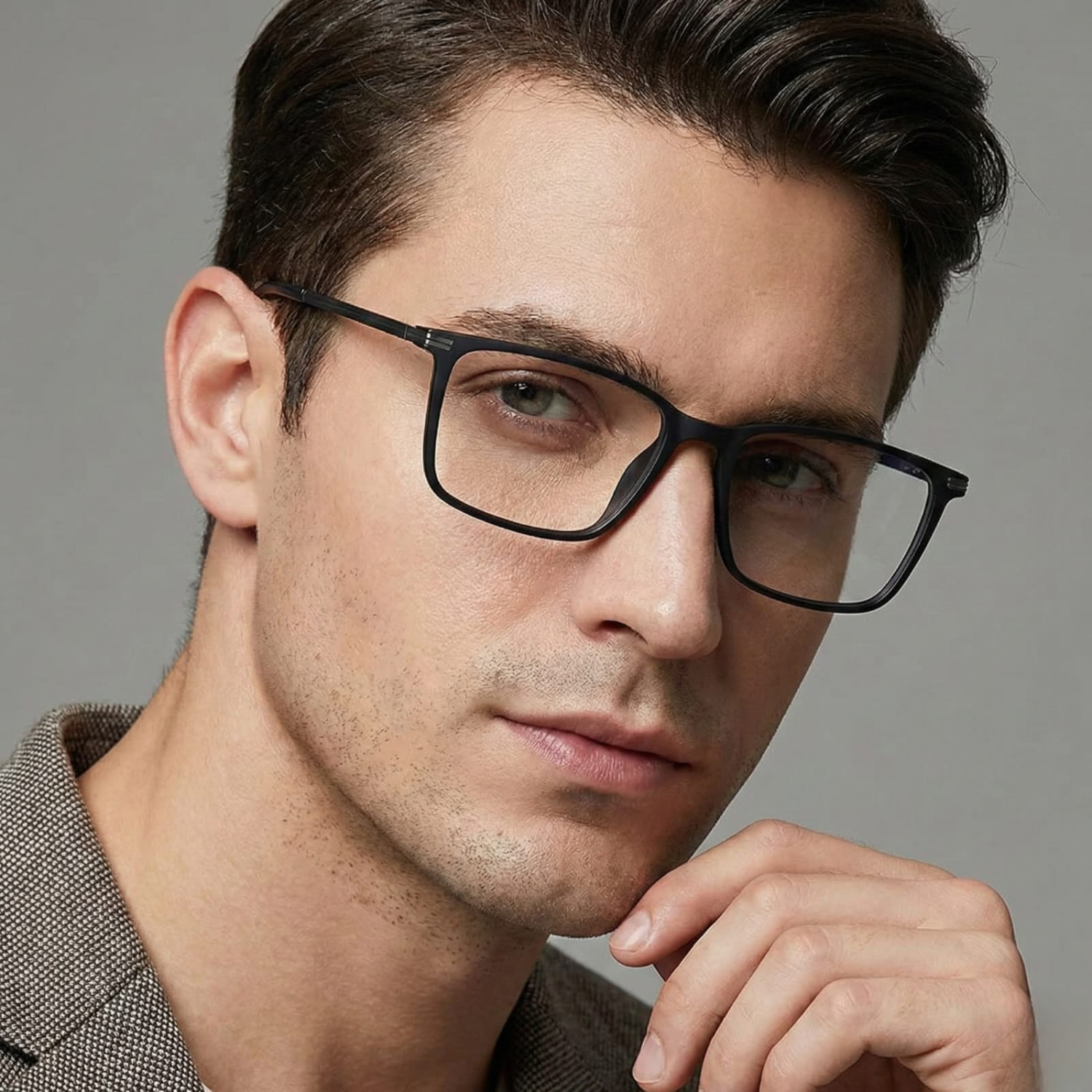 Clear Square Blue-Block Glasses for Men & Women | Lightweight Square Frame | Anti Blue Light Computer & Office Eyewear
