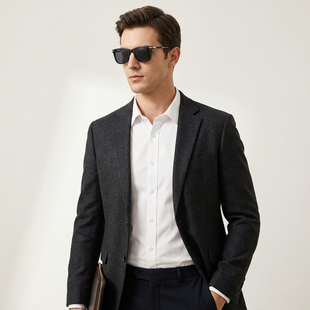 OG Shadow Edge Clip-On | Matte Black Square Magnetic Eyeglasses