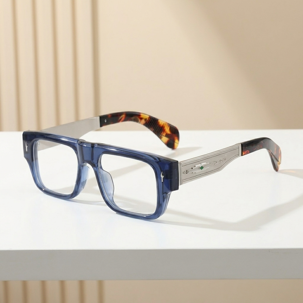 OG Sapphire Heritage Edge | Premium Transparent Square Eyeglasses