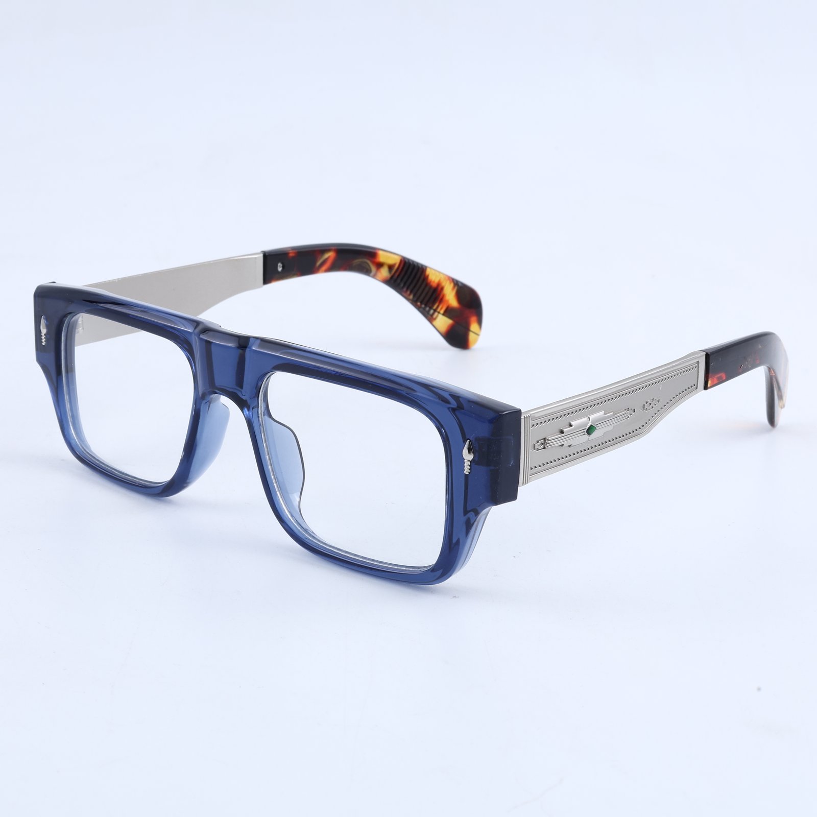OG Sapphire Heritage Edge | Premium Transparent Square Eyeglasses