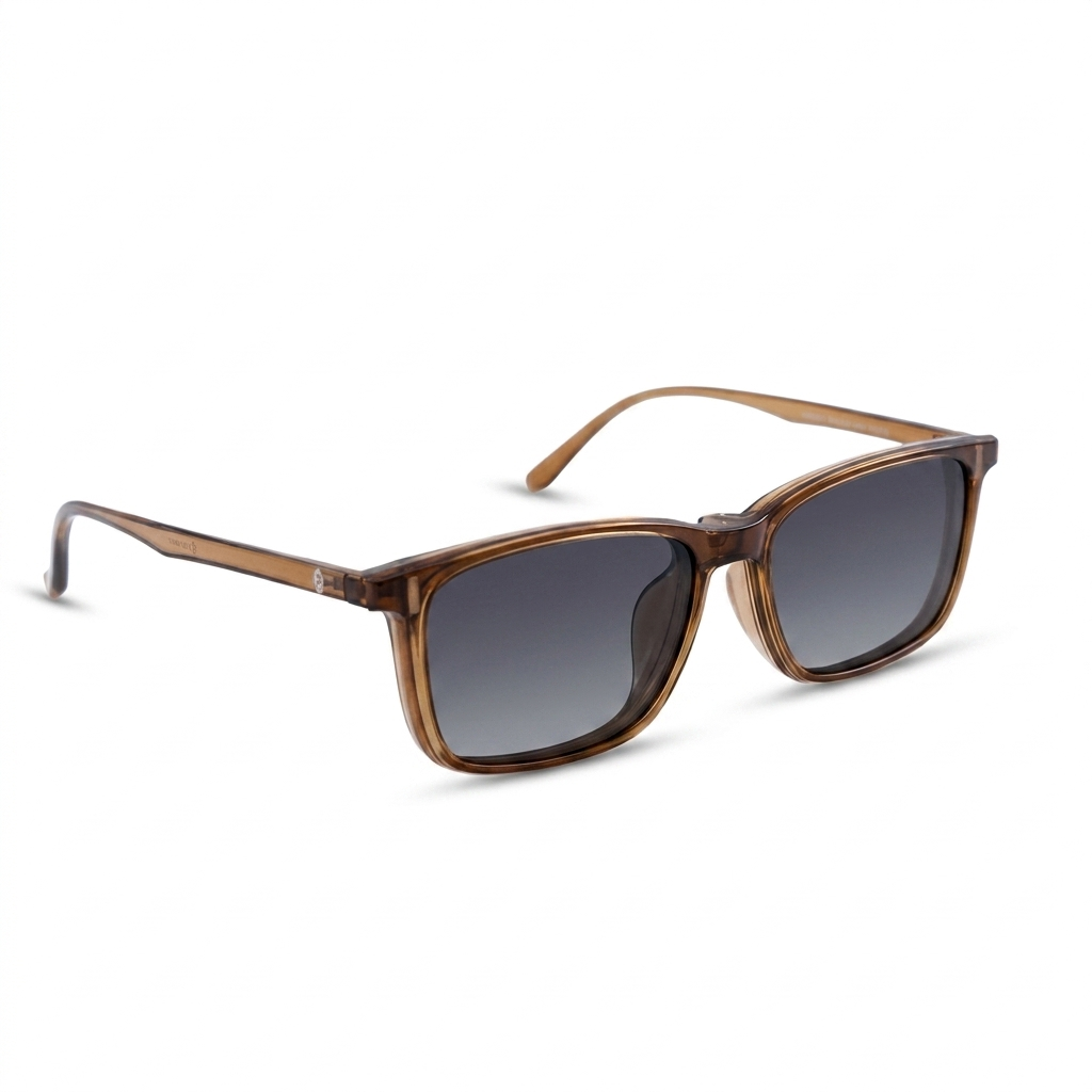 OG Dual Mode Rectangular Clip-On Glasses with Polarized Magnetic Clip – Unisex 2-in-1 Eyewear