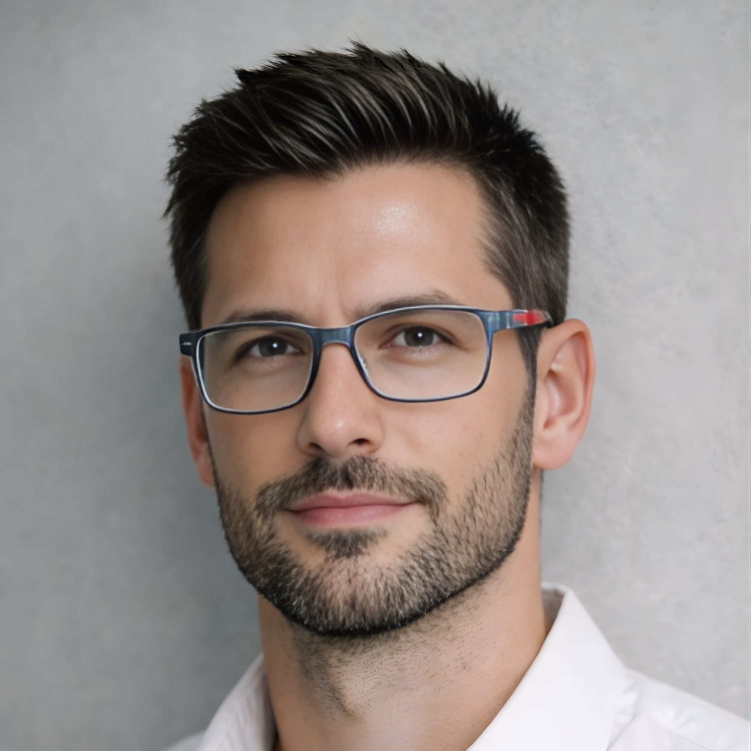 Everyday Square Full Rim Eyeglasses for Men & Women – Blue & Grey Lightweight Frame