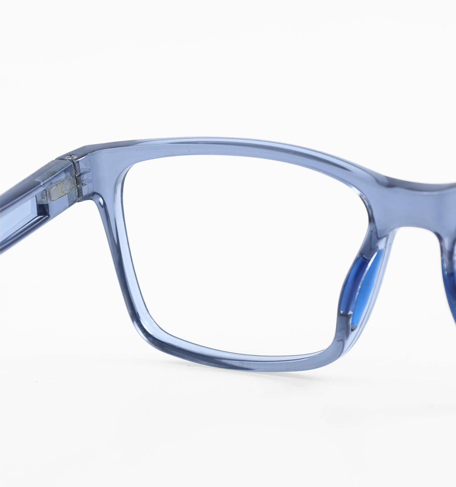 Everyday Square Full Rim Eyeglasses for Men & Women – Blue & Grey Lightweight Frame