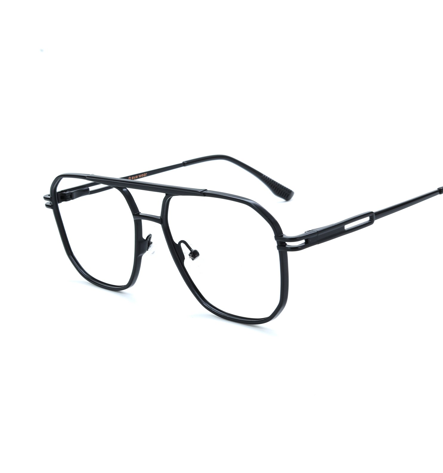 Full Rim Brass Metal Square Eyeglasses – MN KSL98279 (Black / Gold / Silver)