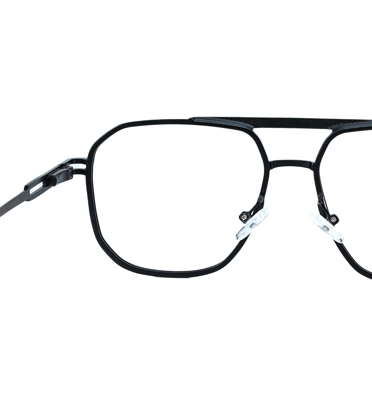 Full Rim Brass Metal Square Eyeglasses – MN KSL98279 (Black / Gold / Silver)