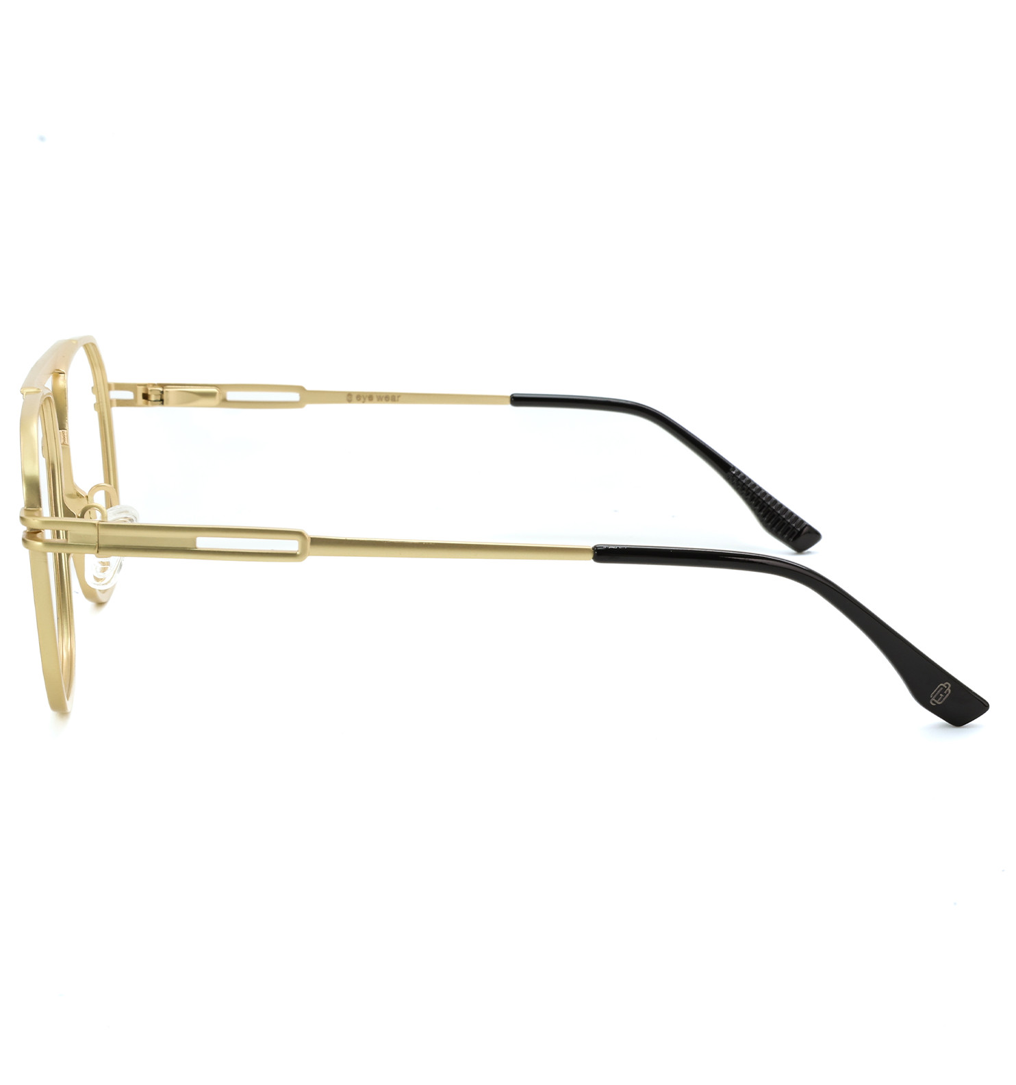 Full Rim Brass Metal Square Eyeglasses – MN KSL98279 (Black / Gold / Silver)