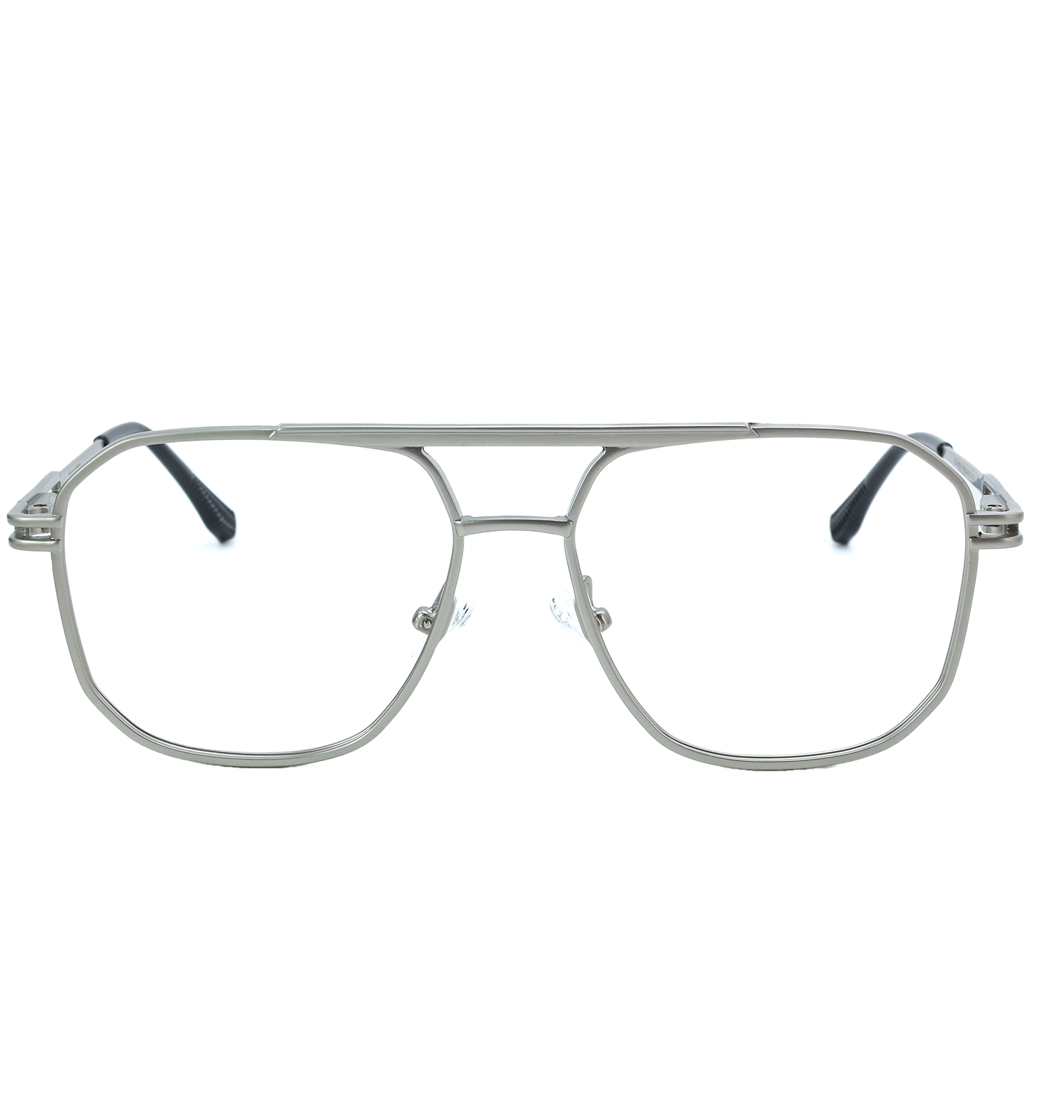 Full Rim Brass Metal Square Eyeglasses – MN KSL98279 (Black / Gold / Silver)