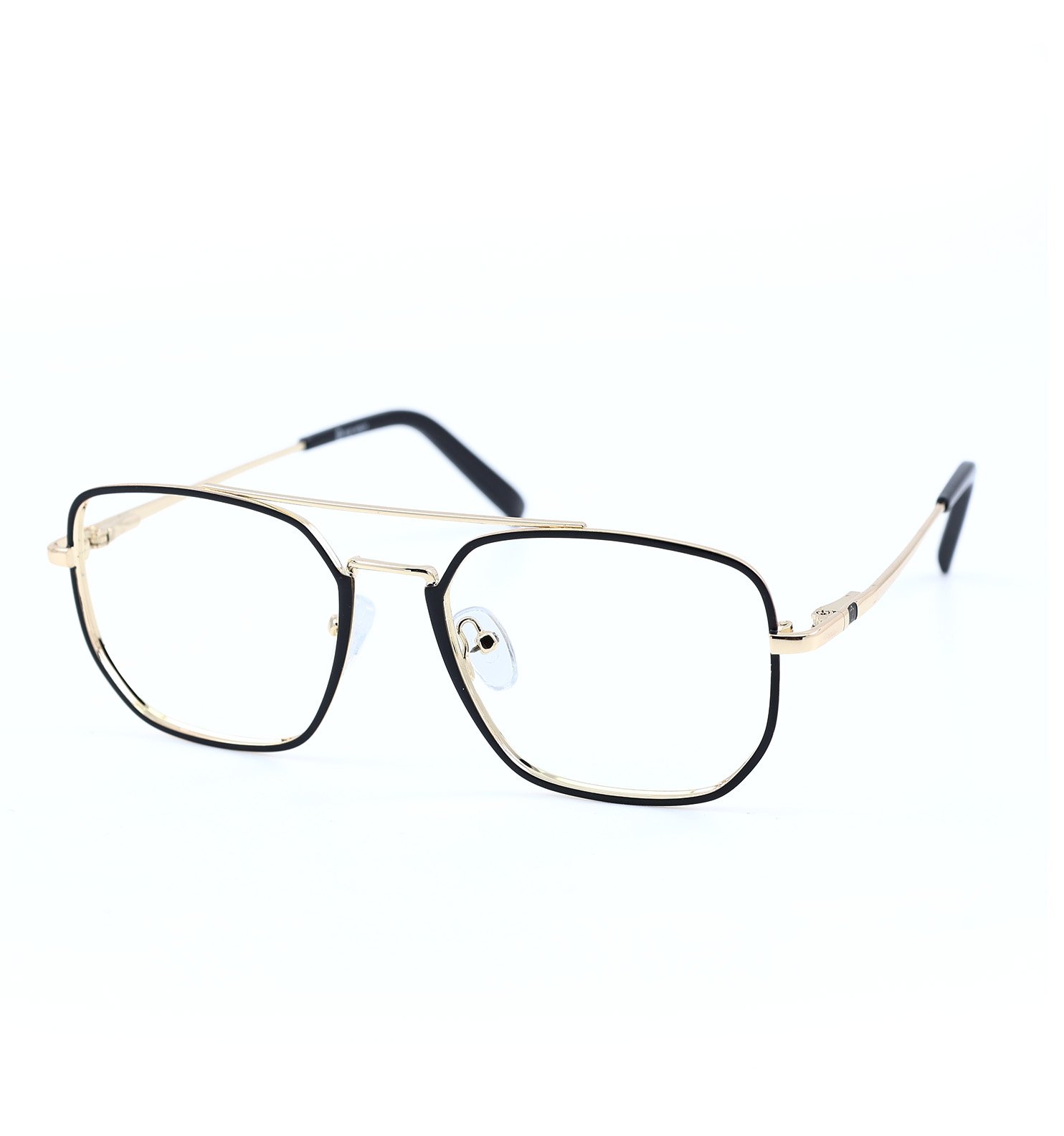 Jet Square Eyewear for Men | Premium Square Optical Frame in Golden & Grey
