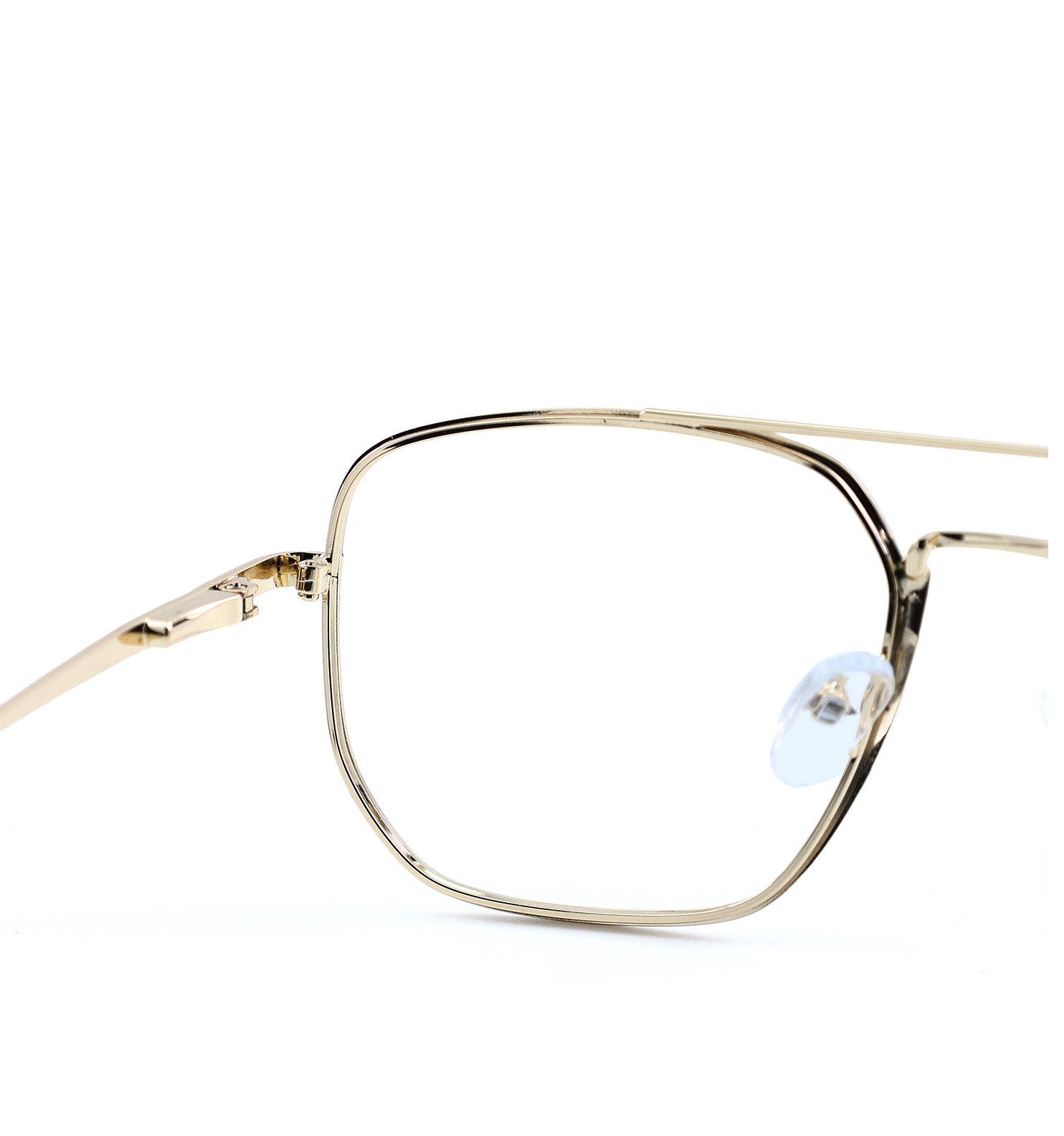 Jet Square Eyewear for Men | Premium Square Optical Frame in Golden & Grey