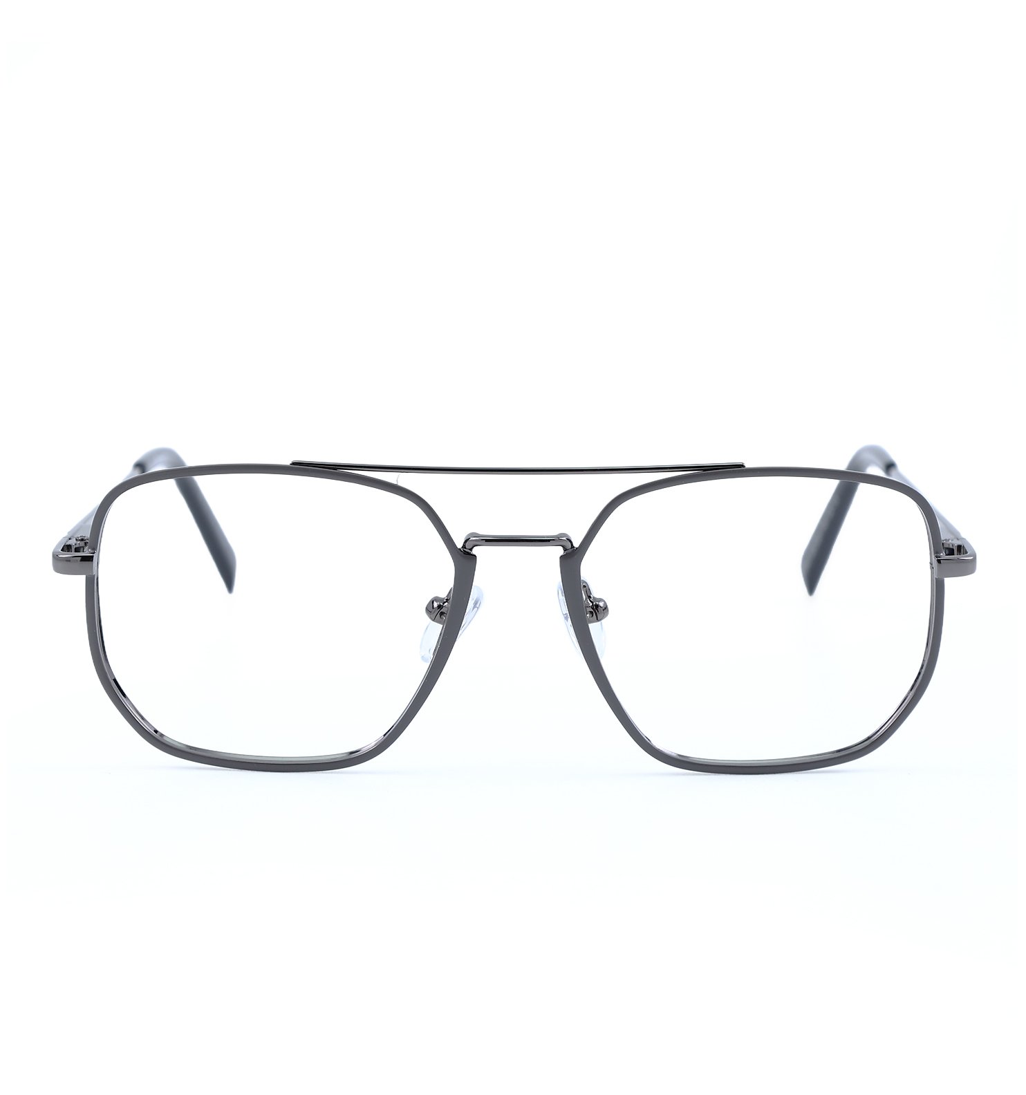 Jet Square Eyewear for Men | Premium Square Optical Frame in Golden & Grey