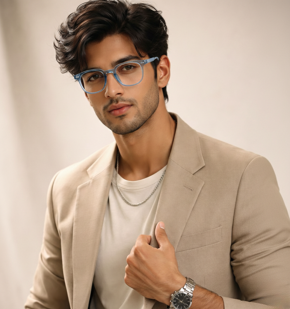 Men’s OG Clearline Full Rim Square Eyeglasses | Transparent Premium Optical Frame