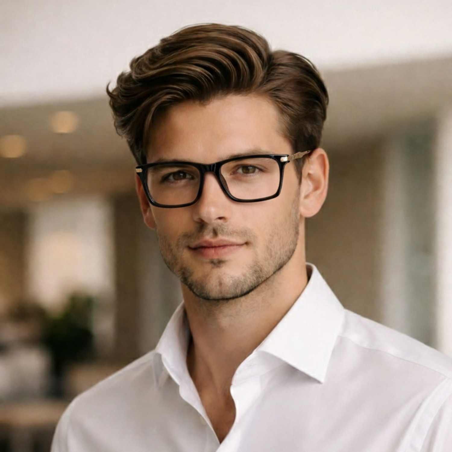 Men’s OG Classic Full Rim Rectangular Eyeglasses | Premium Rectangular Optical Frame