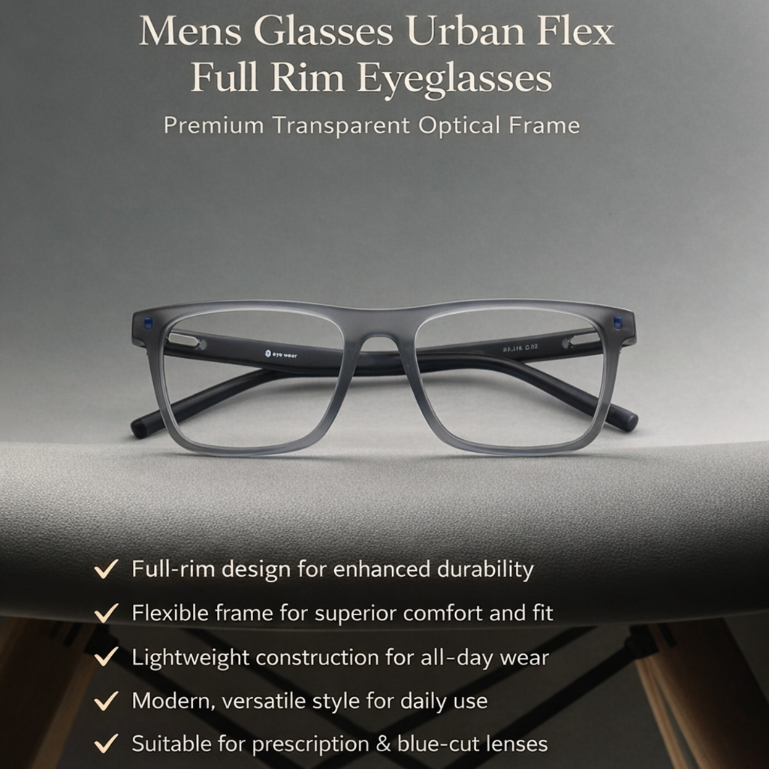 Men’s Urban Flex Full Rim Eyeglasses | Lightweight & Flexible Optical Frame