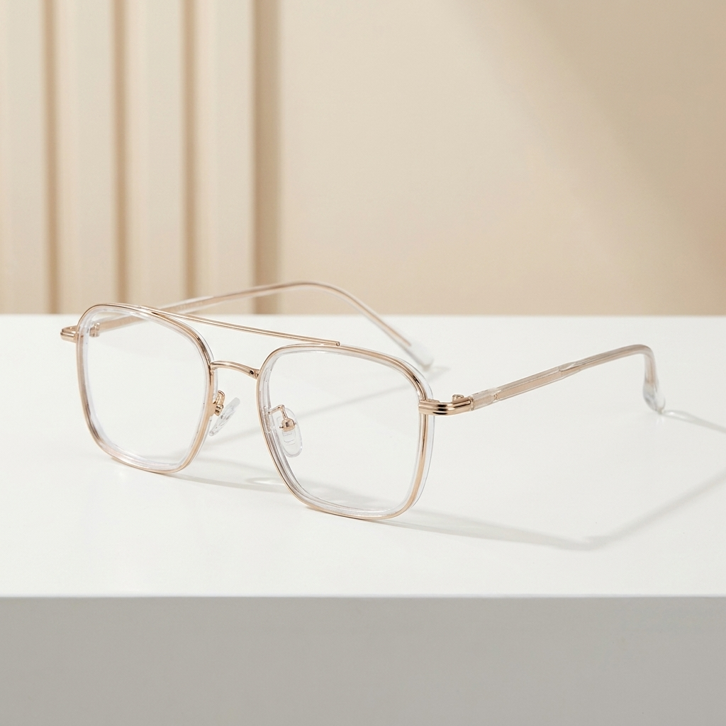 OG Aero Metal Square Eyeglasses for Men | Premium Lightweight Optical Frame