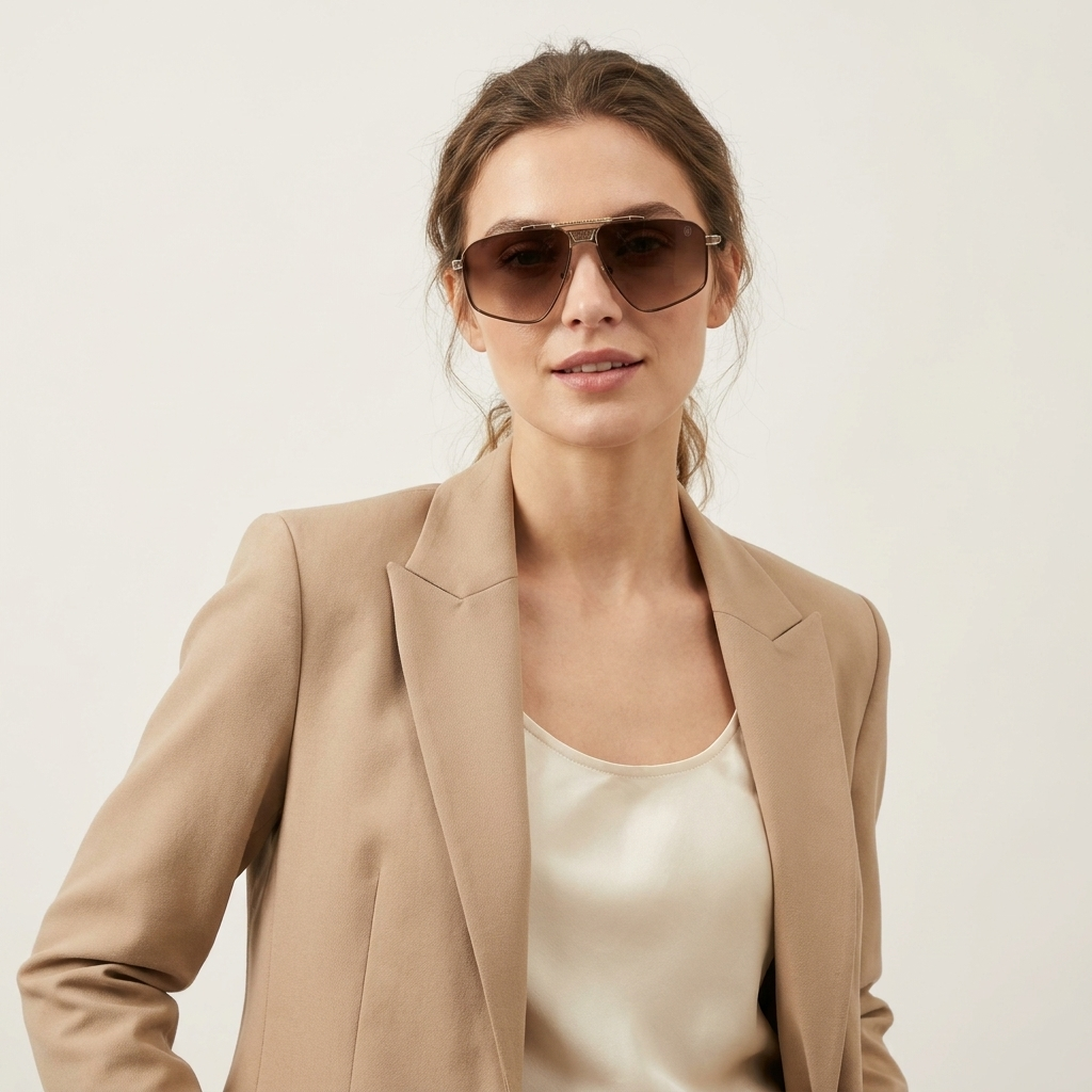 OG Aero Royale | Gold Navigator Gradient Smoke Sunglasses