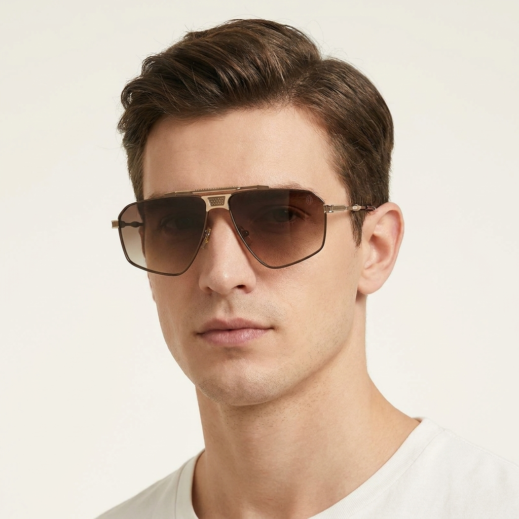 OG Aero Royale | Gold Navigator Gradient Smoke Sunglasses